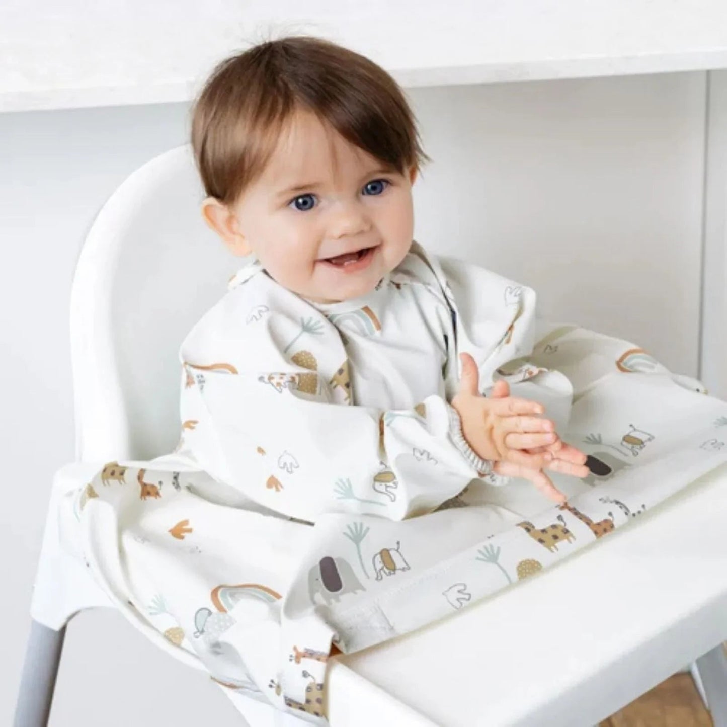 Bibado Coverall Weaning Bib - Serengeti Spaghetti - mezetto ebebek ebebek