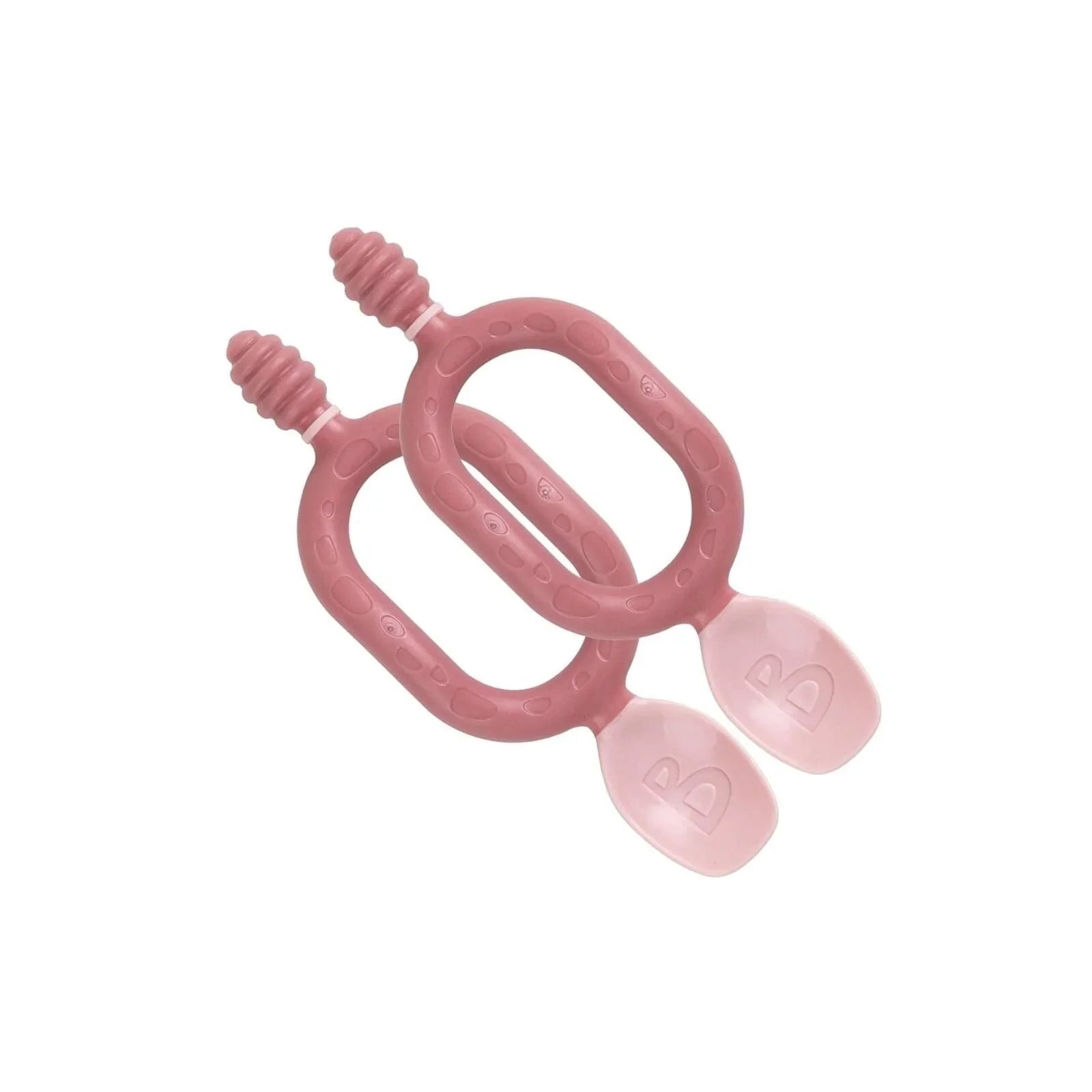 Bibado Dippit Baby Weaning Spoons 6+ months Pack of 2 - Blush - mezetto ebebek ebebek