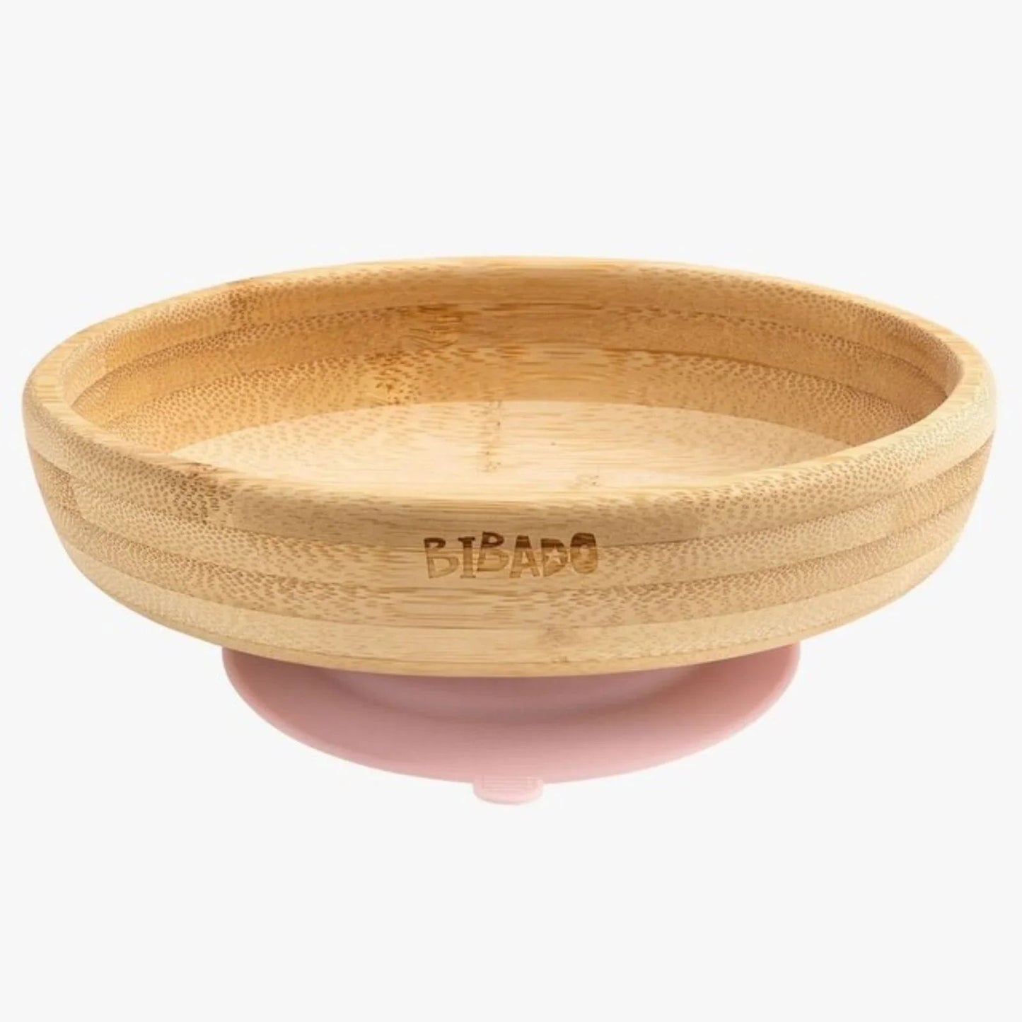 Bibado Natural Bamboo Suction Bowl - Blush - mezetto ebebek ebebek