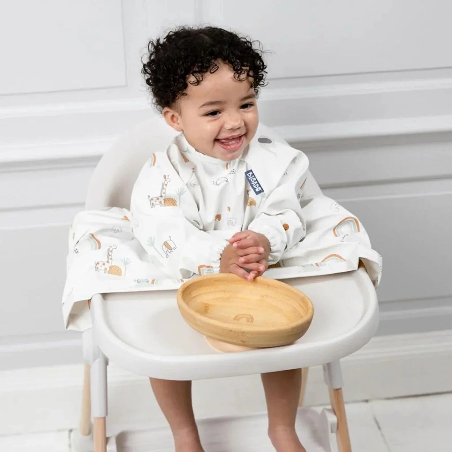 Bibado Natural Bamboo Suction Bowl - Fawn - mezetto ebebek ebebek