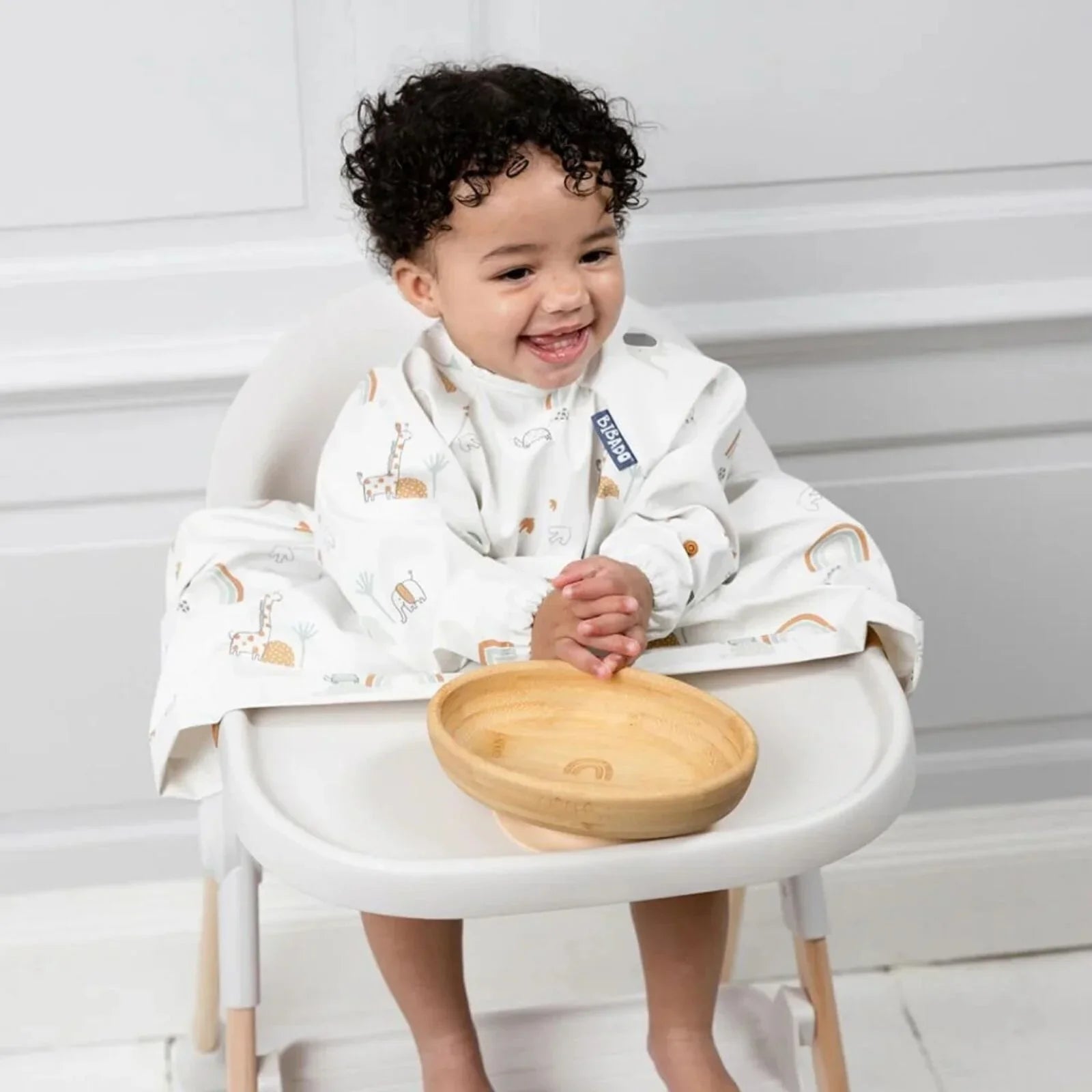 Bibado Natural Bamboo Suction Bowl - Fawn - mezetto ebebek ebebek