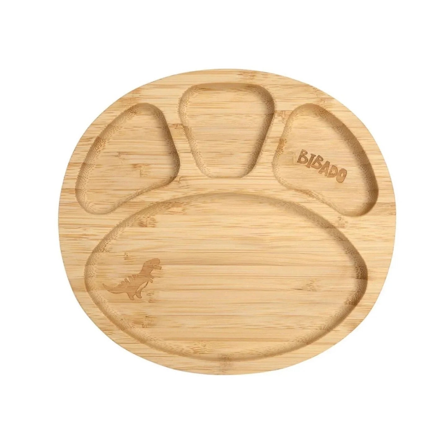 Bibado Natural Bamboo Suction Divider Plate - Mist - mezetto ebebek ebebek