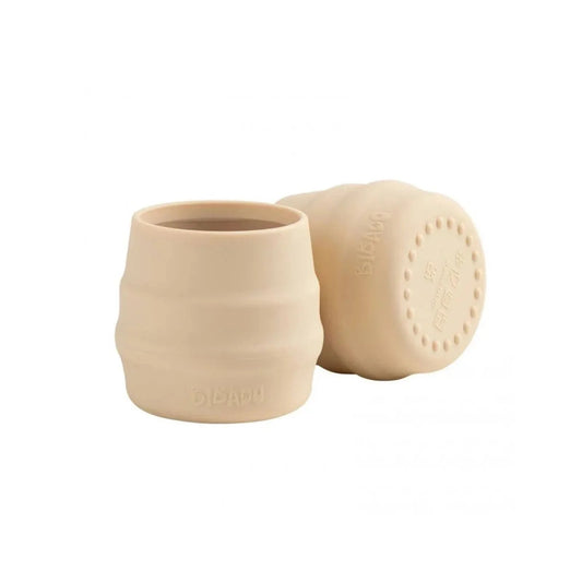 Bibado Sippit Silicone Open Training Cup 6+ months Pack of 2 - Fawn - mezetto ebebek ebebek