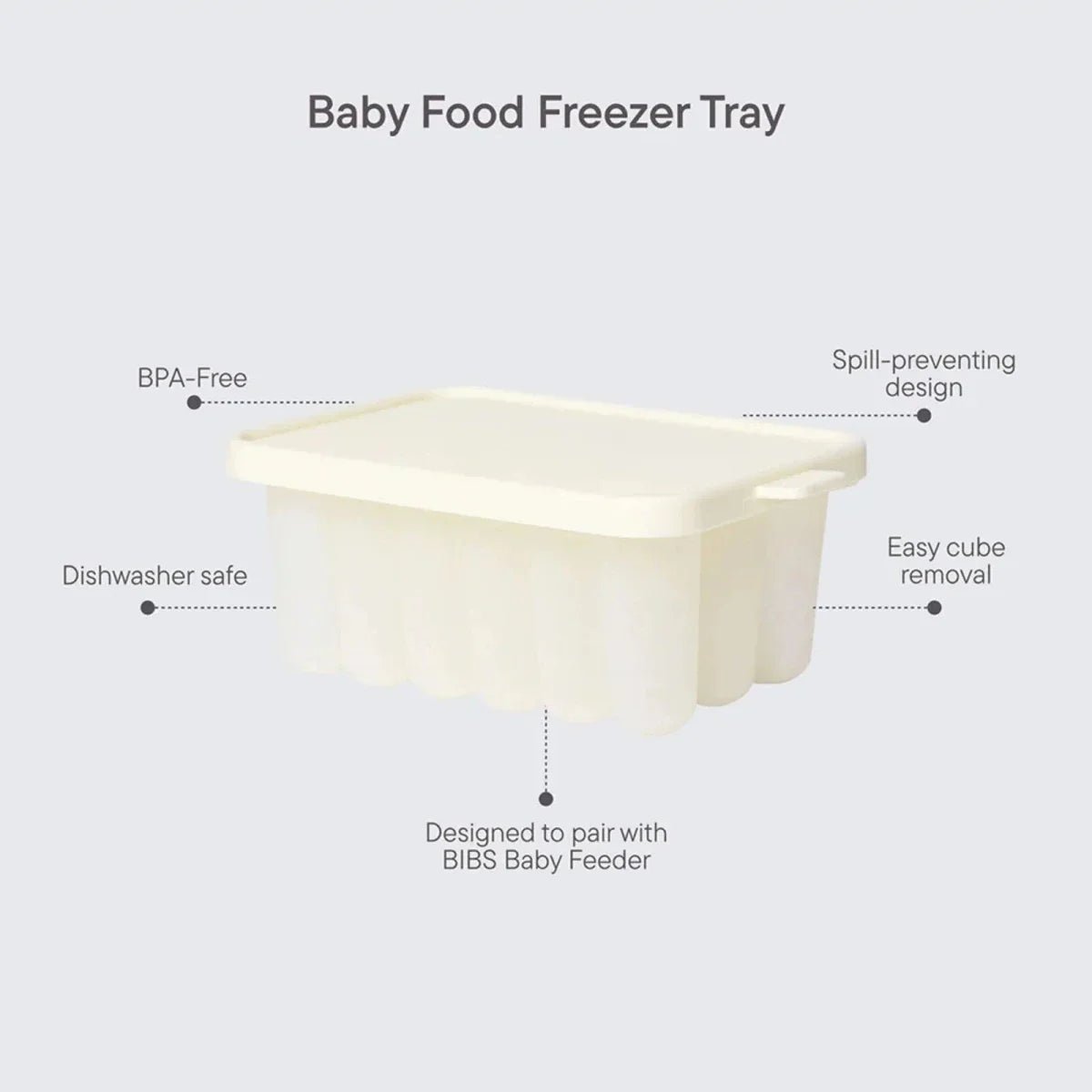 BIBS Baby Food Freezer Tray - Ivory - mezetto ebebek ebebek