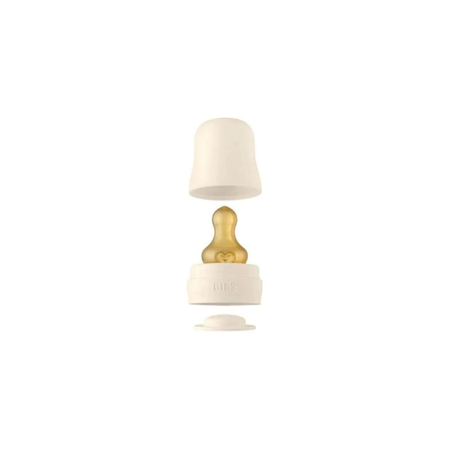 BIBS Baby Glass Bottle Complete Set Latex 110ml - Ivory - mezetto ebebek ebebek