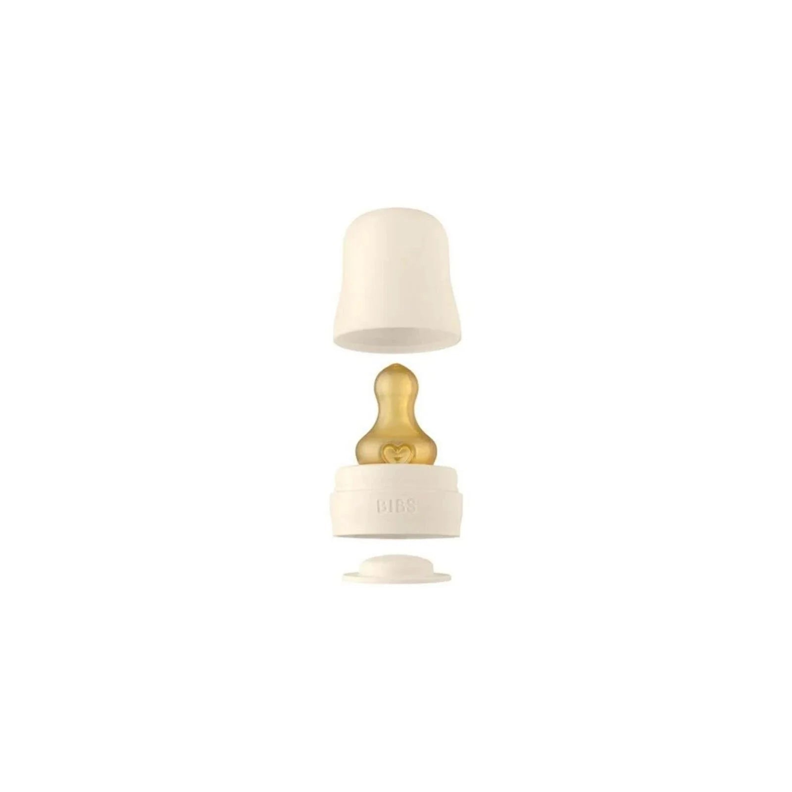 BIBS Baby Glass Bottle Complete Set Latex 110ml - Ivory - mezetto ebebek ebebek