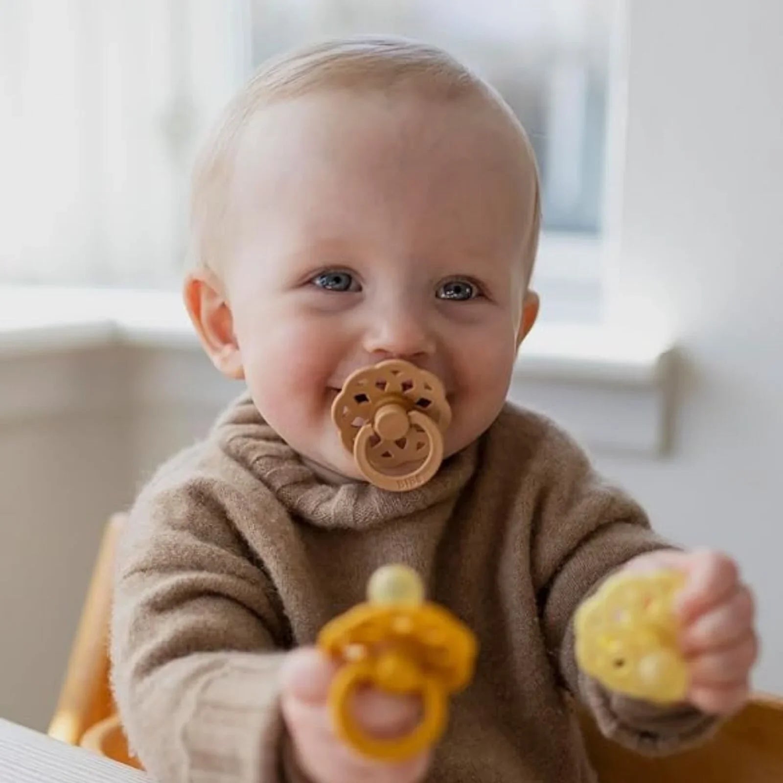 BIBS Boheme Soothers 0 - 6 months Pack of 2 - Woodchuck & Blush - mezetto ebebek ebebek