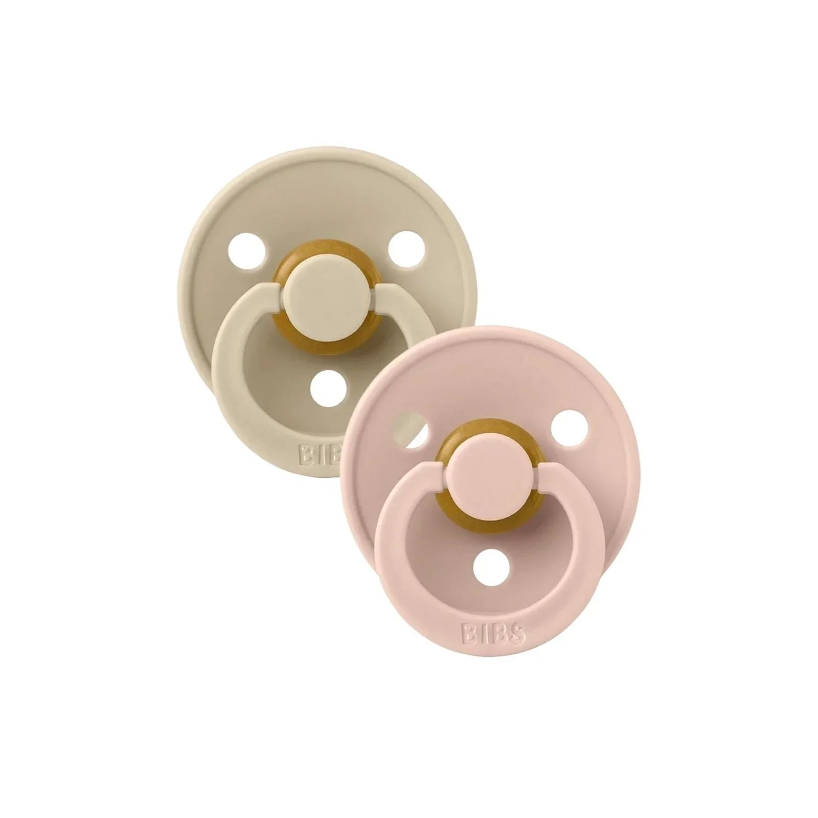 BIBS Colour Latex Soothers 6+ months Pack of 2 - Vanilla & Blush - mezetto ebebek ebebek