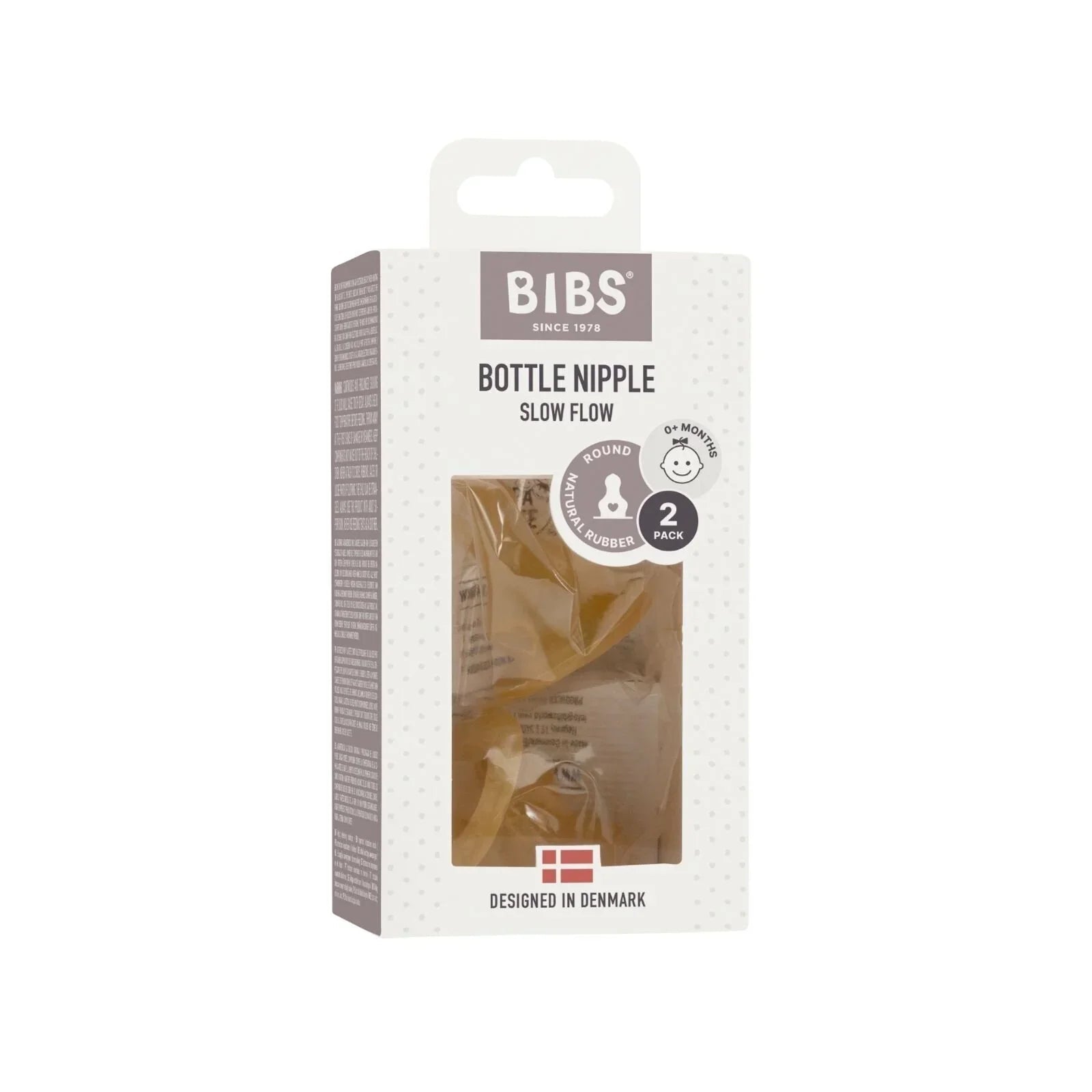 BIBS Latex Slow Flow Bottle Teats 0+ months Pack of 2 - mezetto ebebek ebebek
