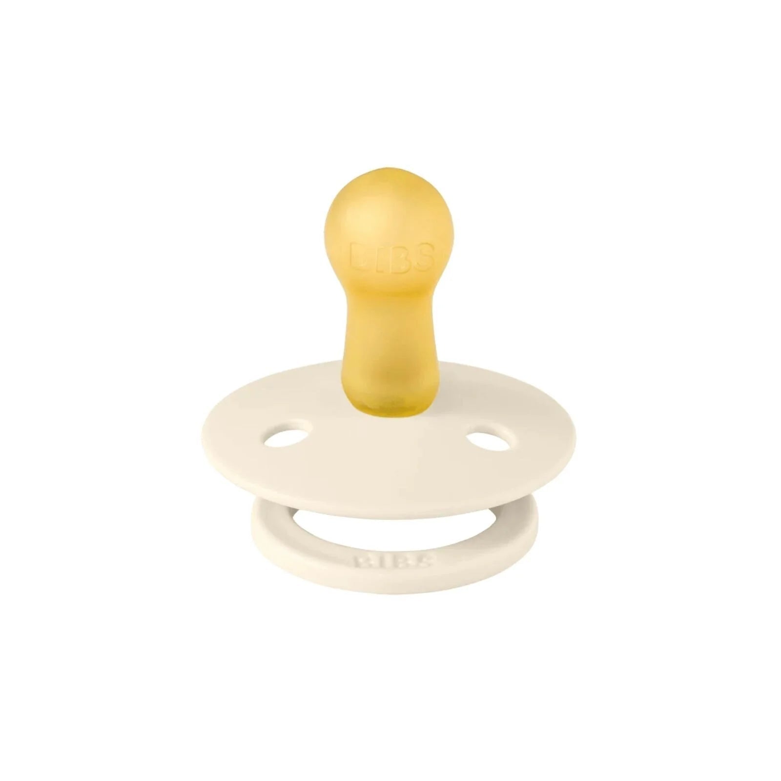 BIBS Pin Latex Soothers 0 - 6 months Pack of 2 - Ivory & Vanilla - mezetto ebebek ebebek