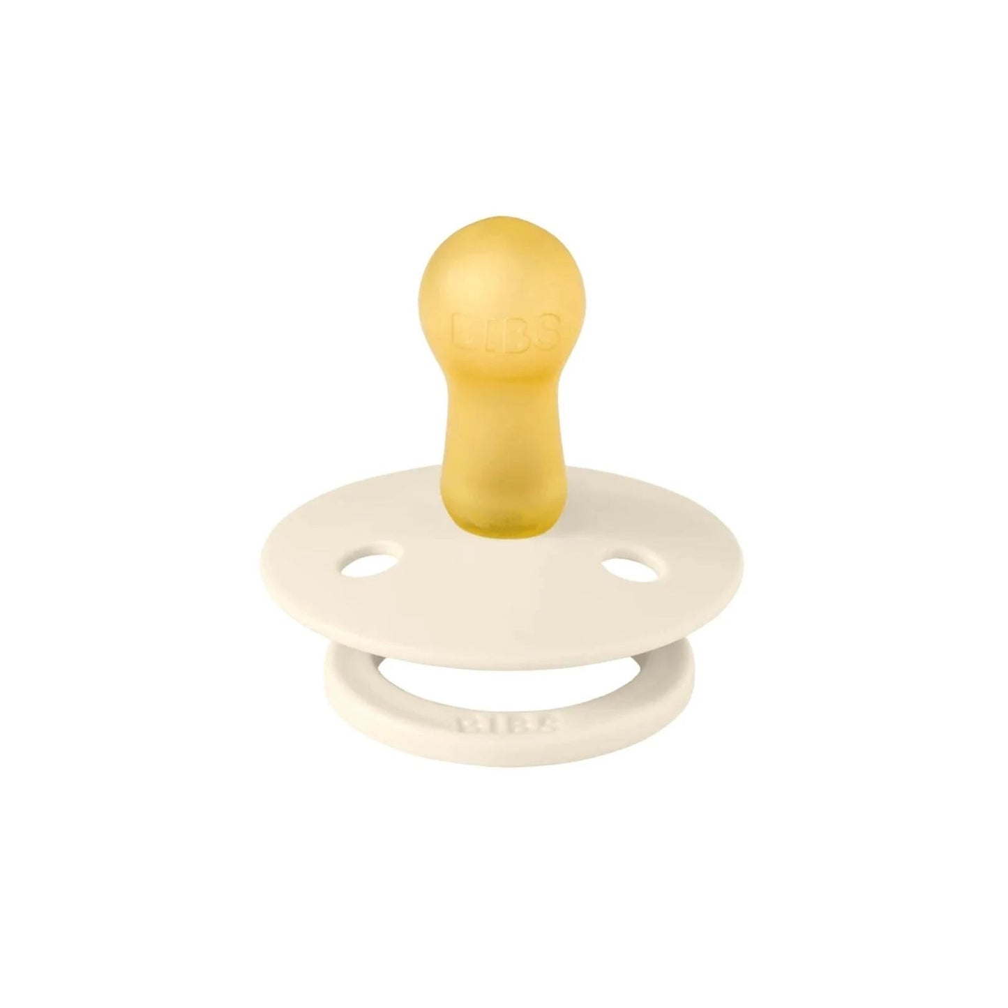 BIBS Pin Latex Soothers 6+ months Pack of 2 - Ivory & Vanilla - mezetto ebebek ebebek