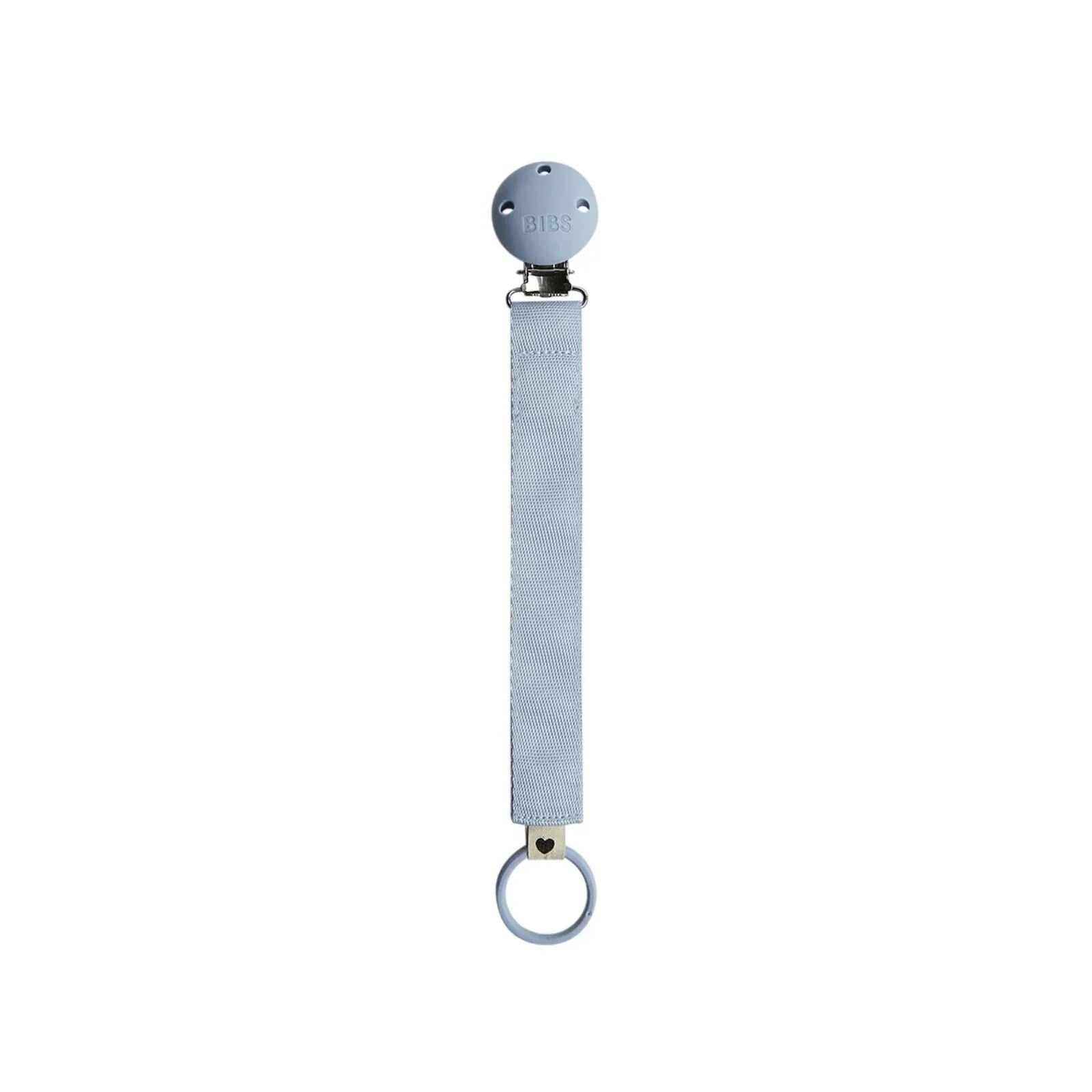 BIBS Soother Clip Ribbon - Dusty Blue - mezetto ebebek ebebek