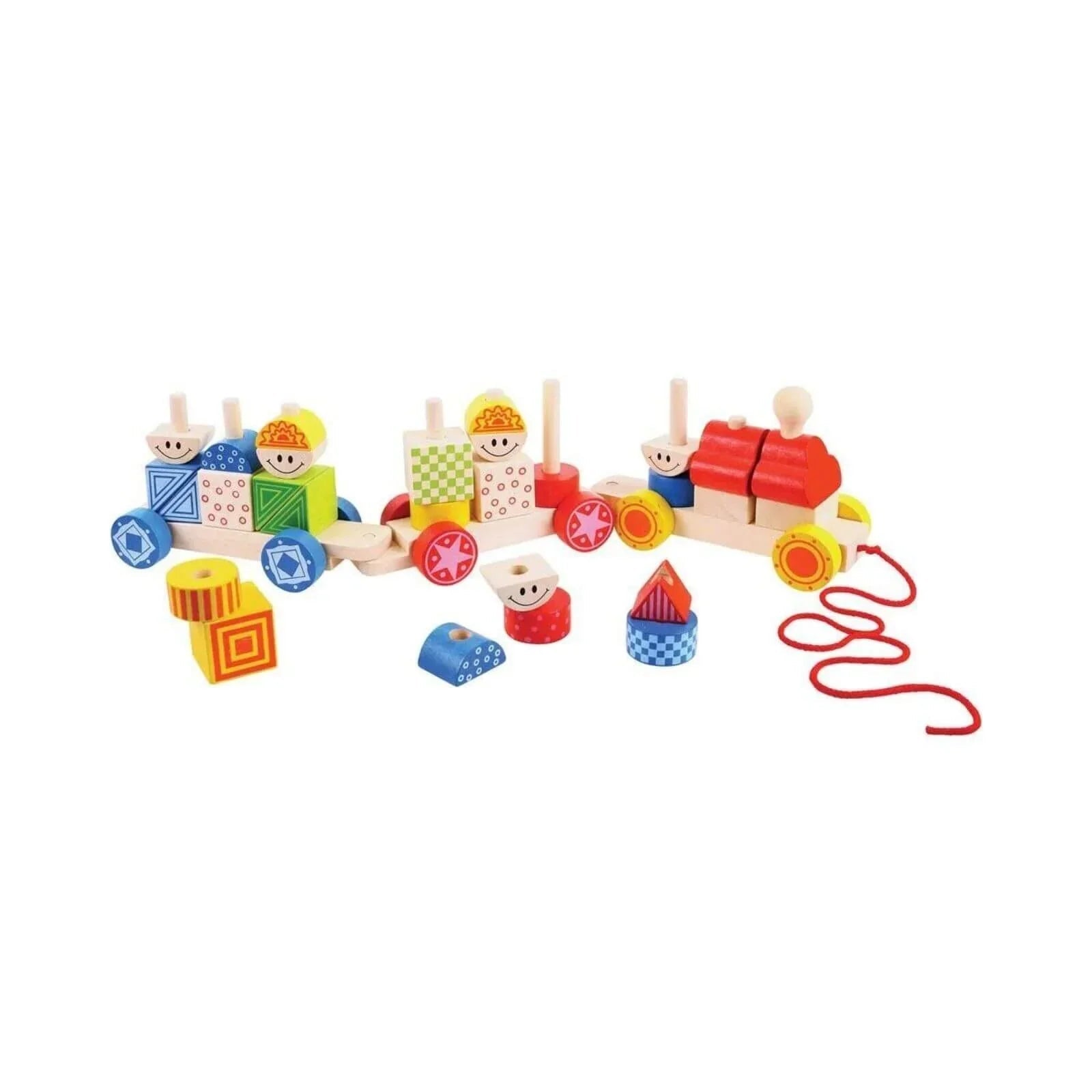 Bigjigs Toys Build Up Train - mezetto ebebek ebebek