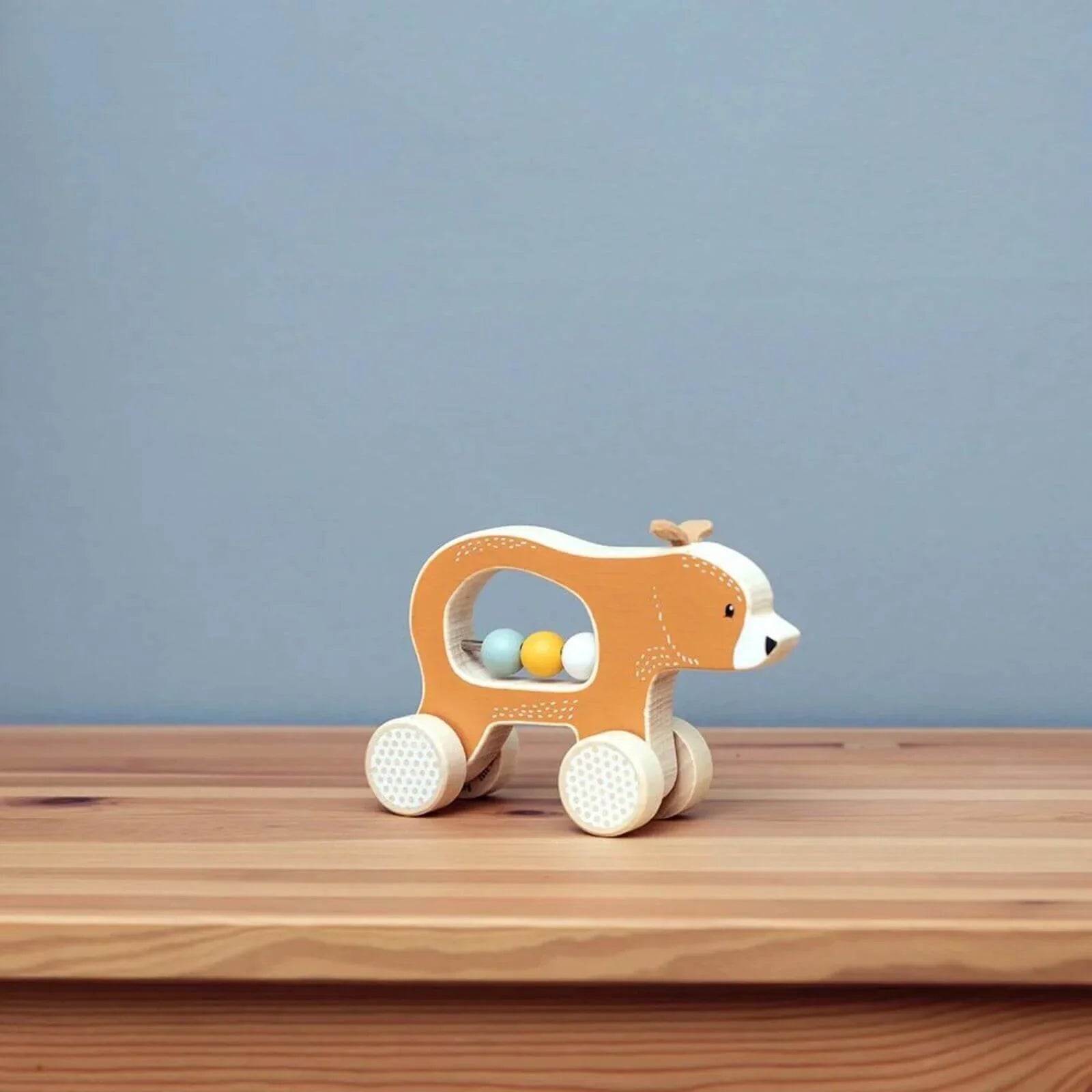 Bigjigs Toys Push Along Bear - mezetto ebebek ebebek