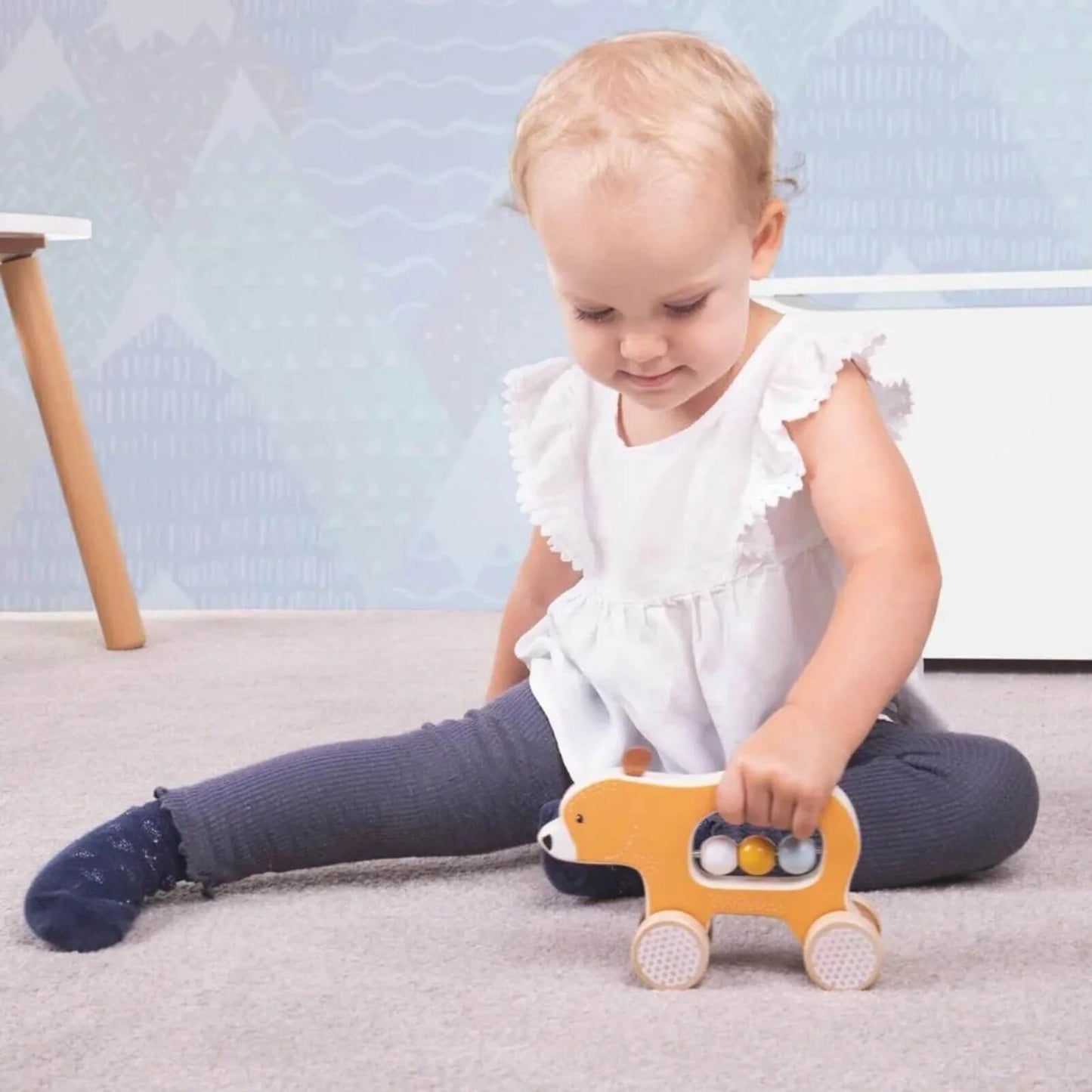 Bigjigs Toys Push Along Bear - mezetto ebebek ebebek