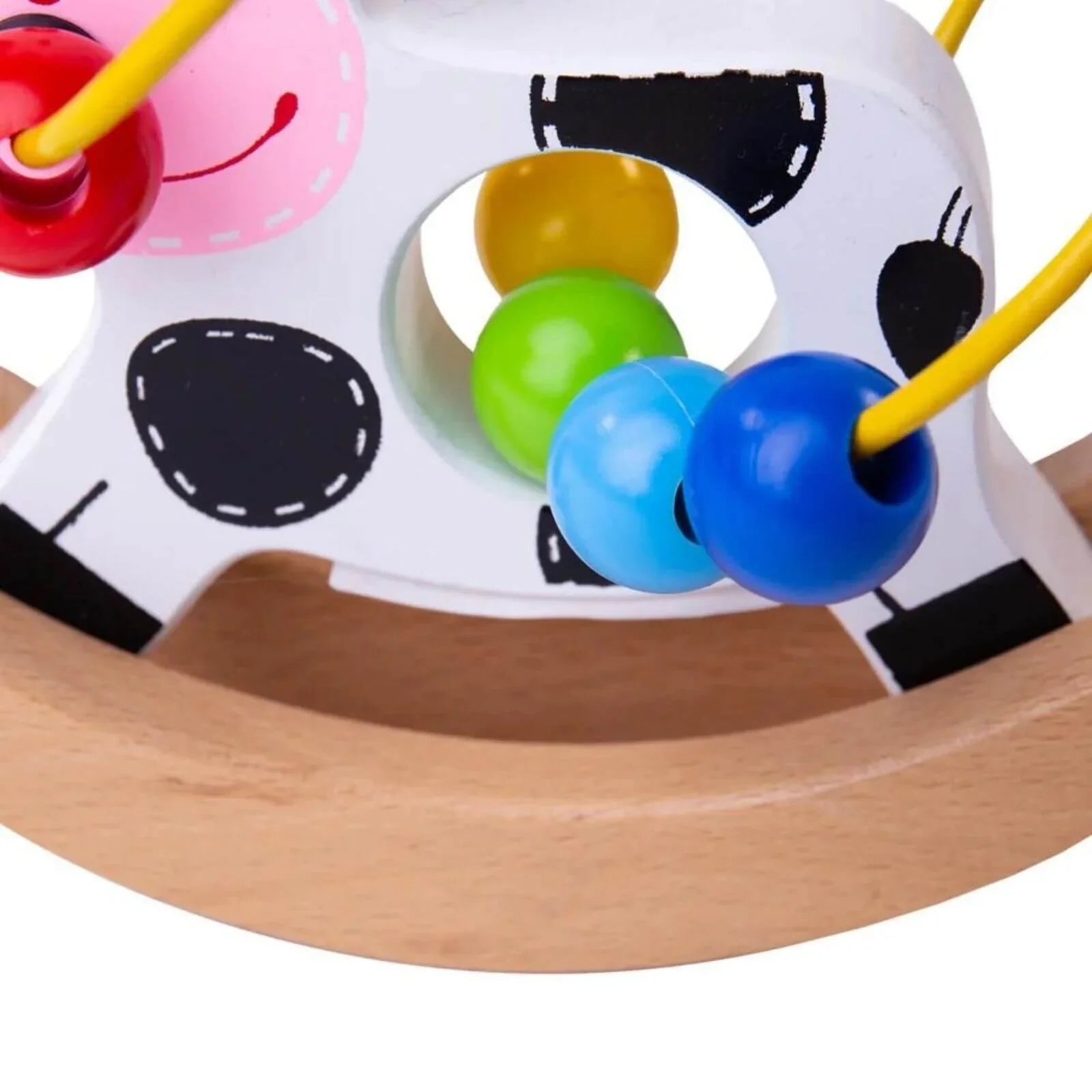 Bigjigs Toys Rocking Bead Frame Cow - mezetto ebebek ebebek