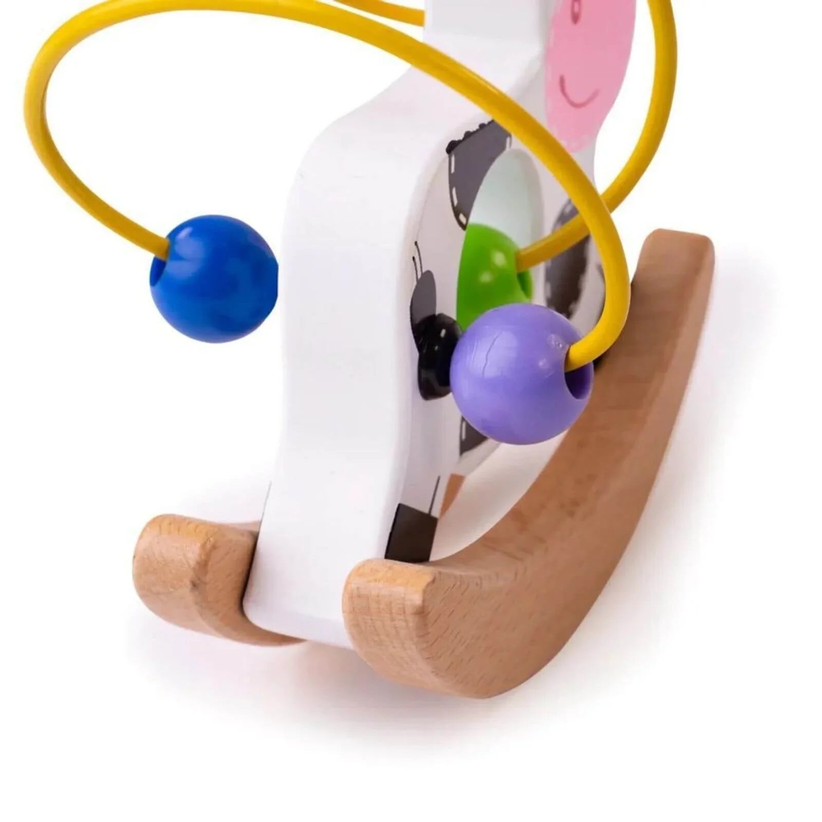 Bigjigs Toys Rocking Bead Frame Cow - mezetto ebebek ebebek