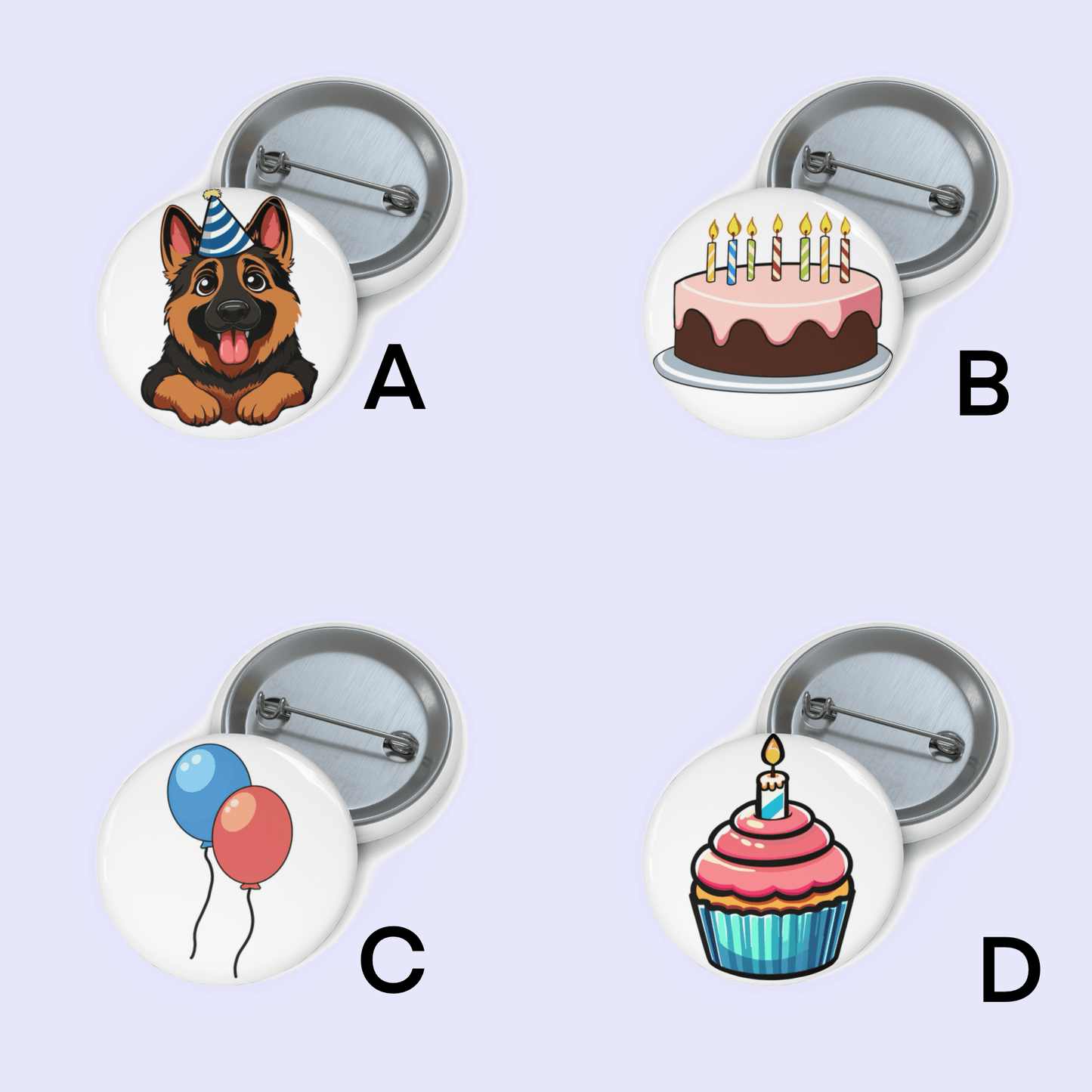 Birthday Celebration Pin Badge Bundle - mezetto KEOLIX KEOLIX