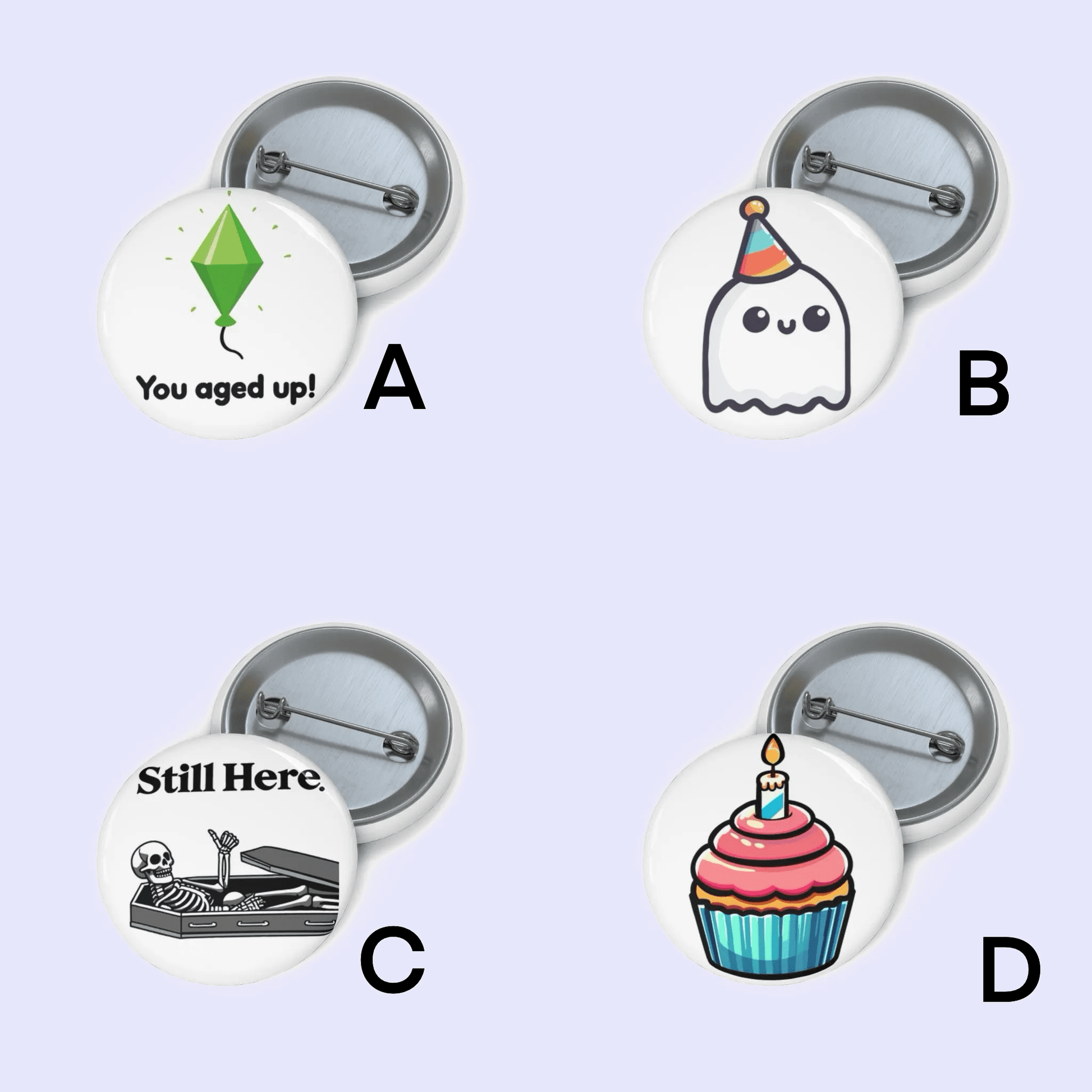 Birthday Fun Pin Badge Bundle - mezetto KEOLIX KEOLIX