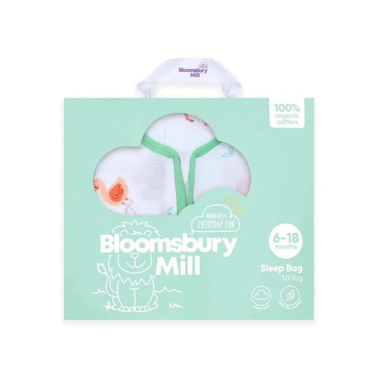 Bloomsbury Mill Jungle Cubs Muslin Sleep Bag - mezetto ebebek ebebek