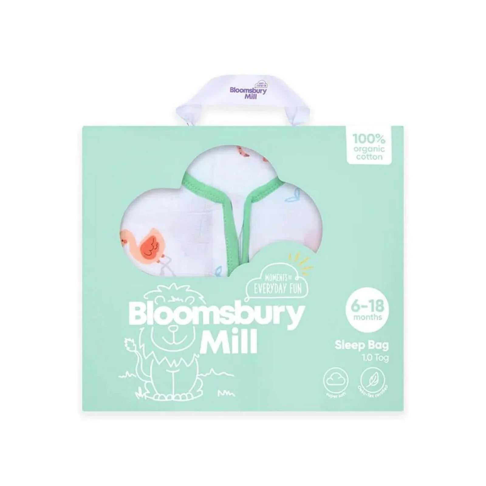Bloomsbury Mill Jungle Cubs Muslin Sleep Bag - mezetto ebebek ebebek