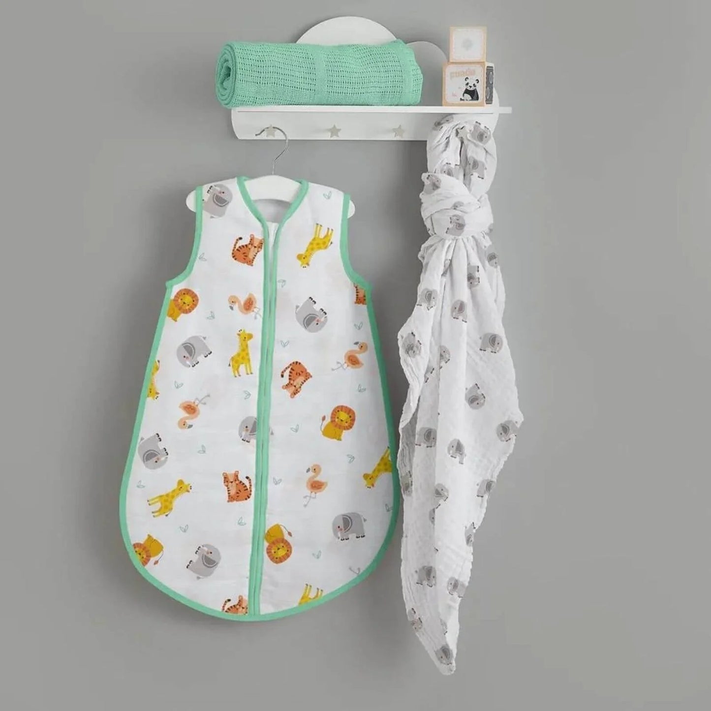 Bloomsbury Mill Jungle Cubs Muslin Sleep Bag - mezetto ebebek ebebek