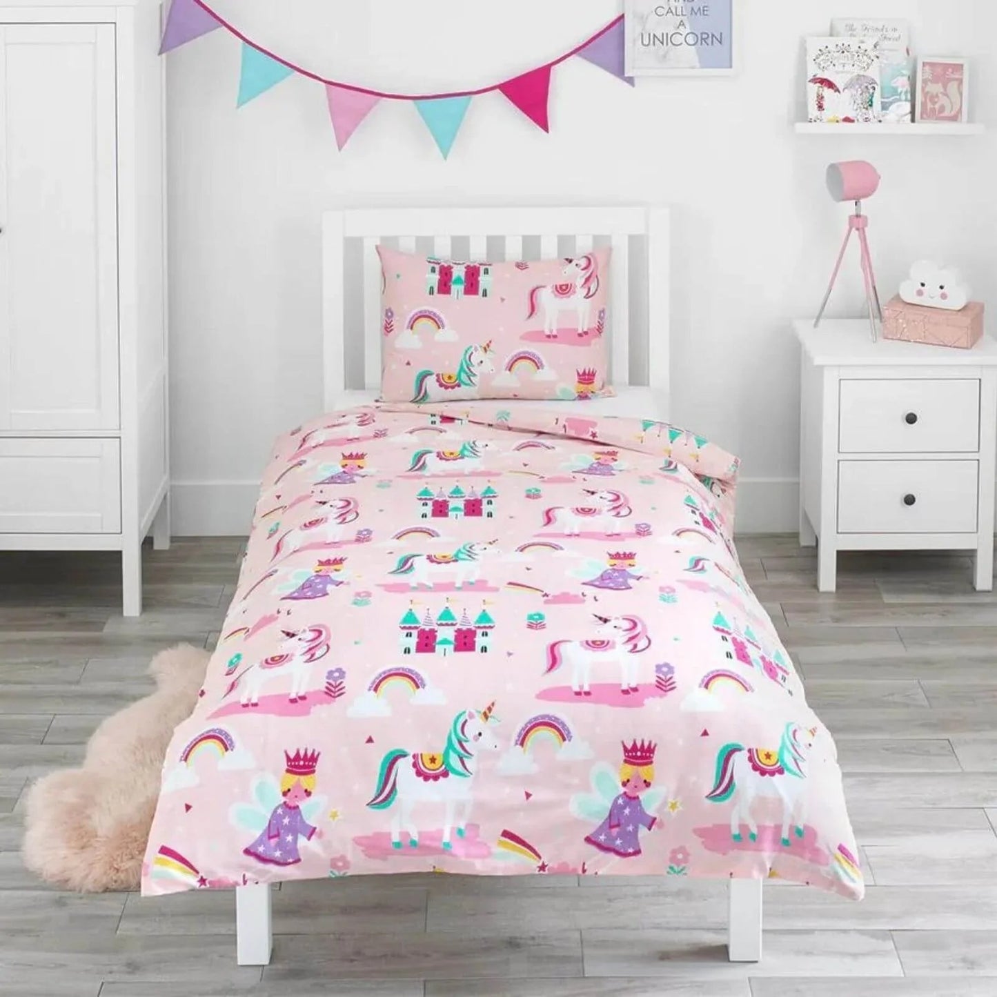 Bloomsbury Mill Single Duvet Set - Magic Unicorn - mezetto ebebek ebebek