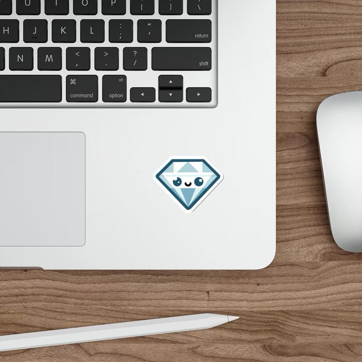Blue Diamond Cartoon Sticker – Waterproof Vinyl - mezetto KEOLIX KEOLIX