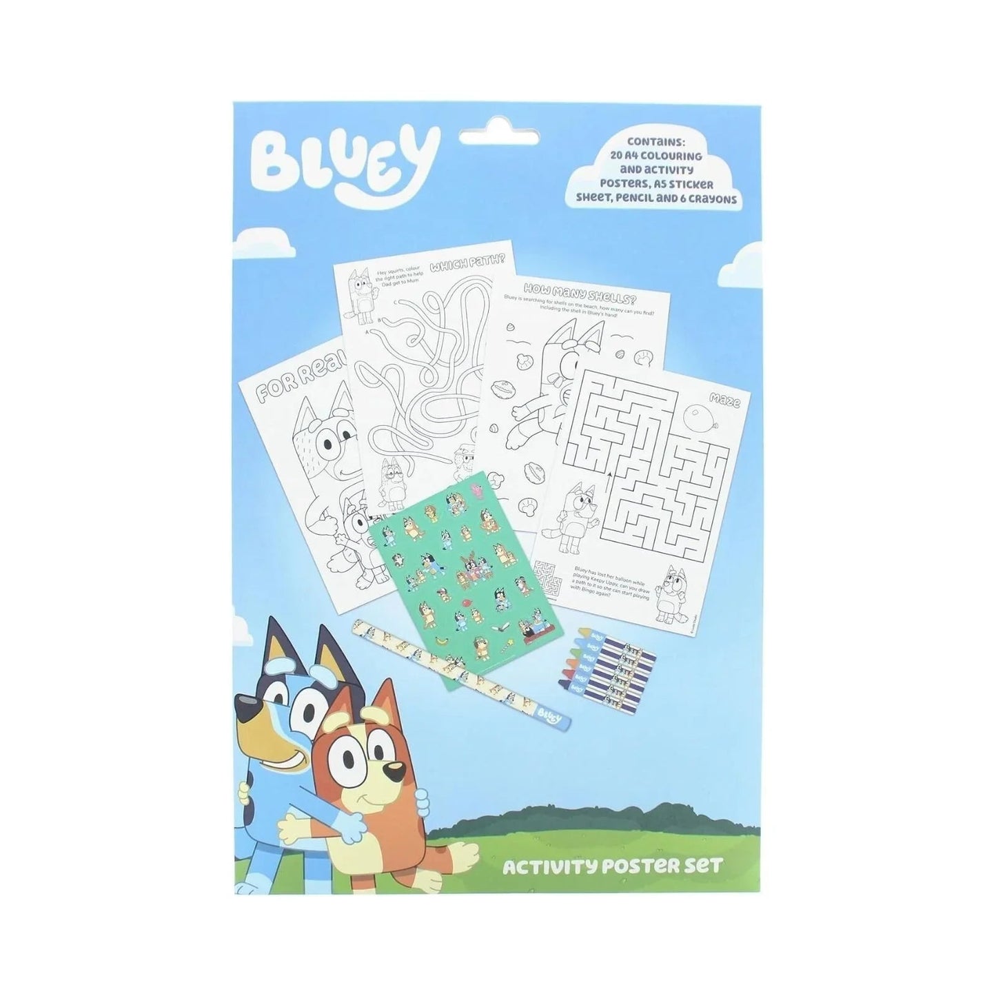 Bluey Poster Activity Set - mezetto ebebek ebebek