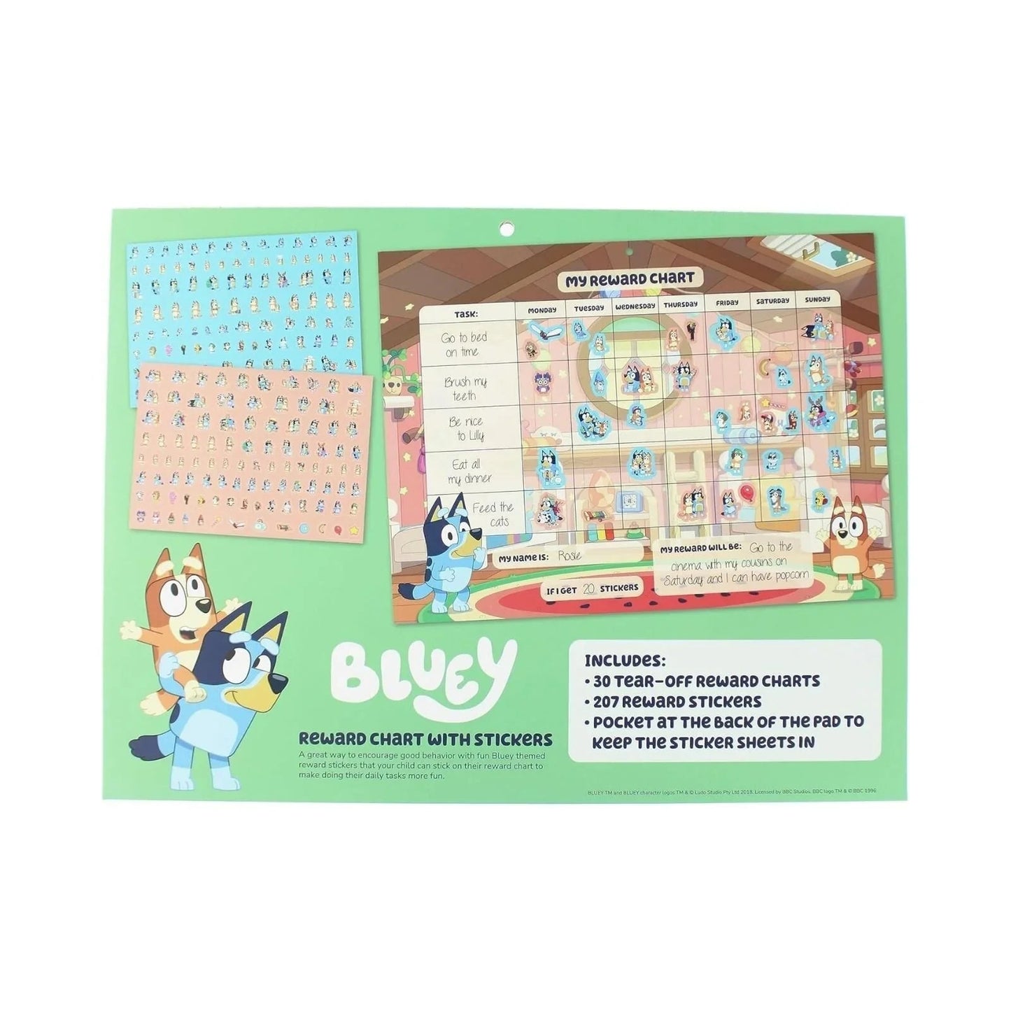 Bluey Reward Chart - mezetto ebebek ebebek