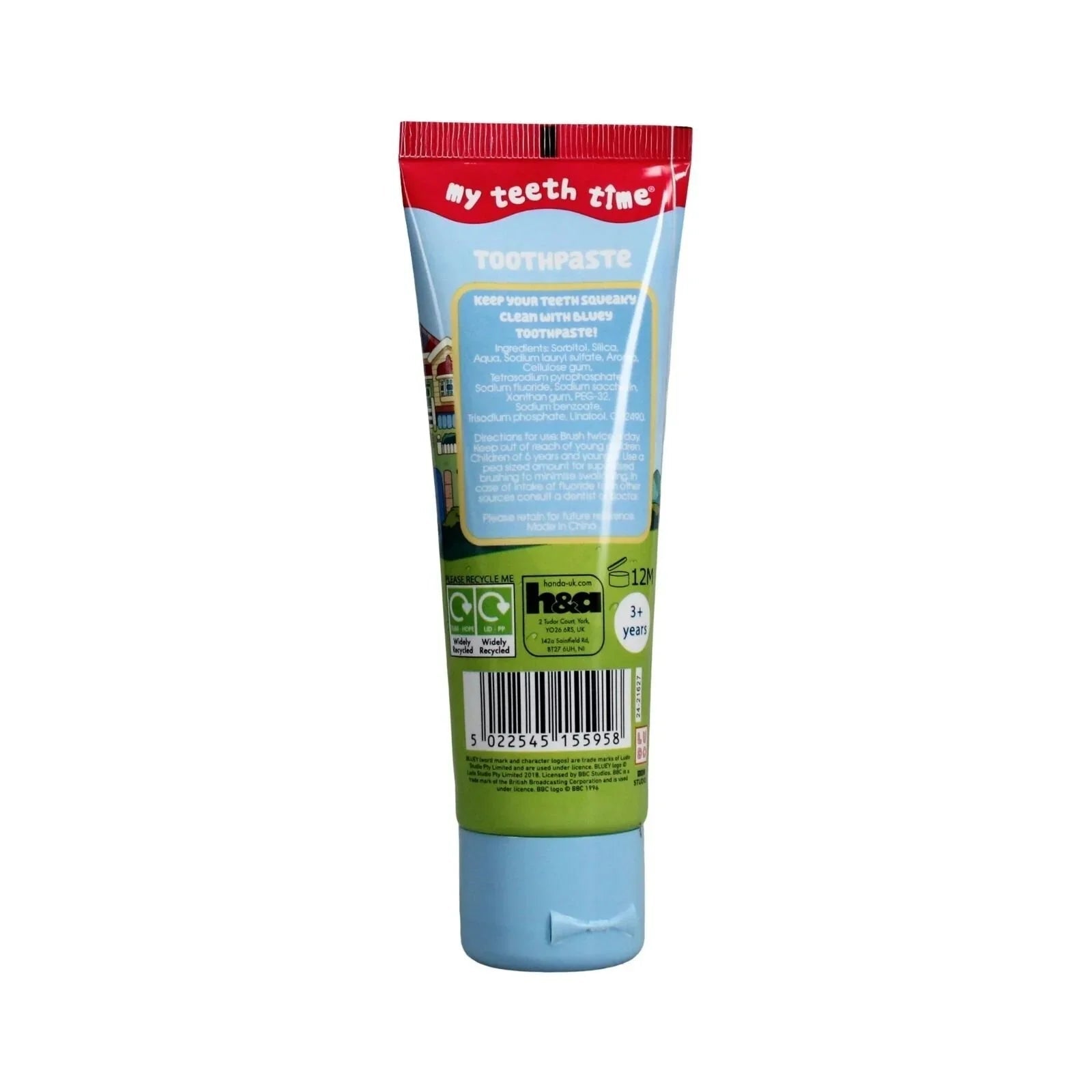 Bluey Strawberry Flavour Toothpaste 75ml - mezetto ebebek ebebek