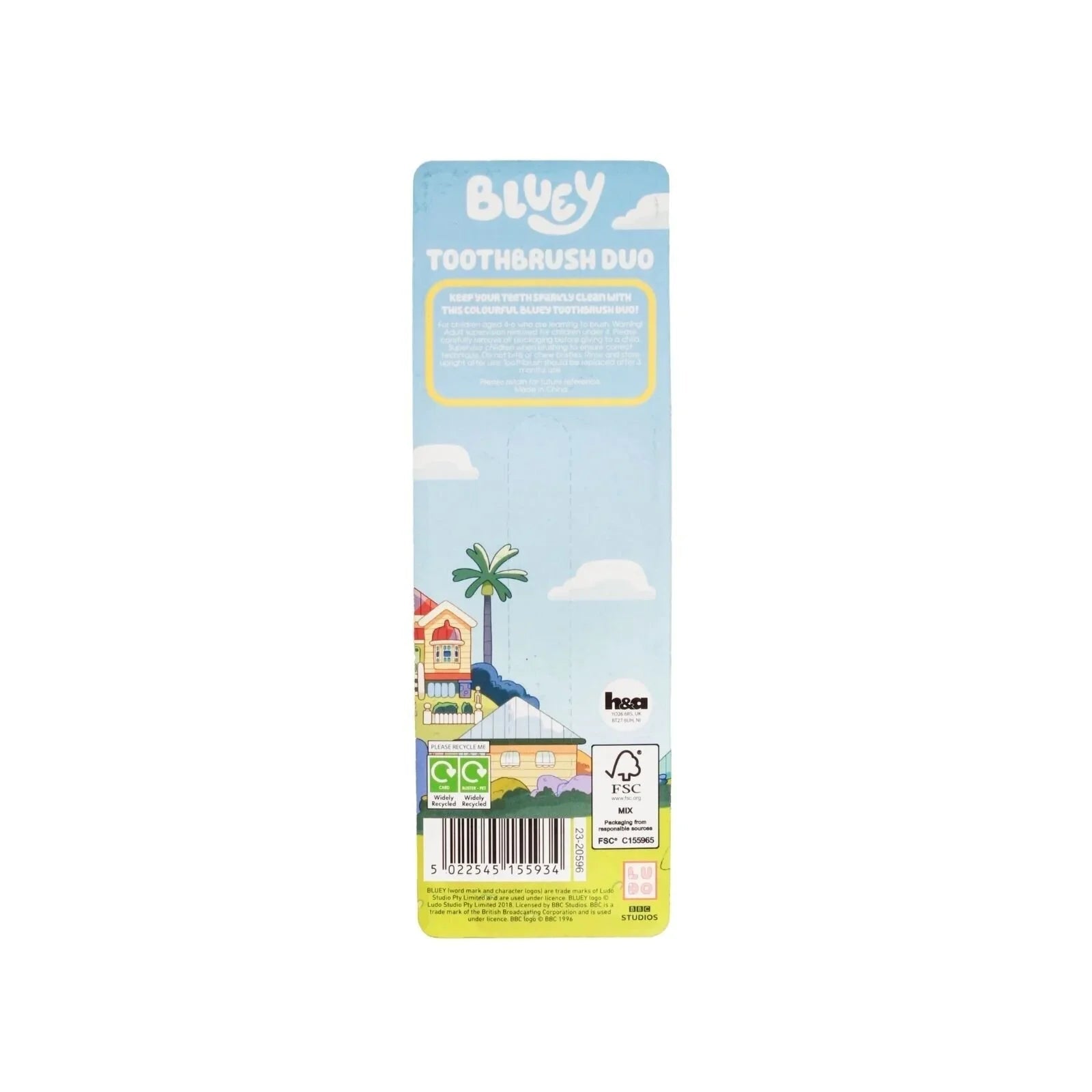Bluey Toothbrushes Pack of 2 - mezetto ebebek ebebek