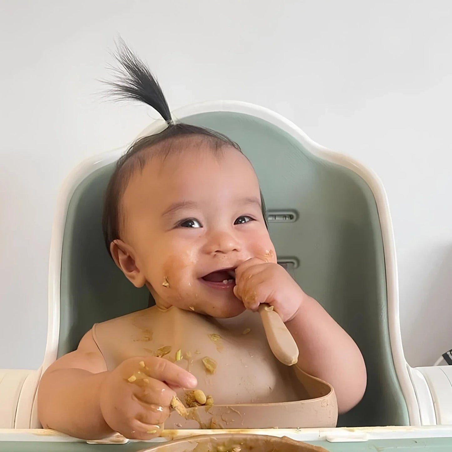 BLW Essentials Silicone Bib - Dusty Rose - mezetto ebebek ebebek