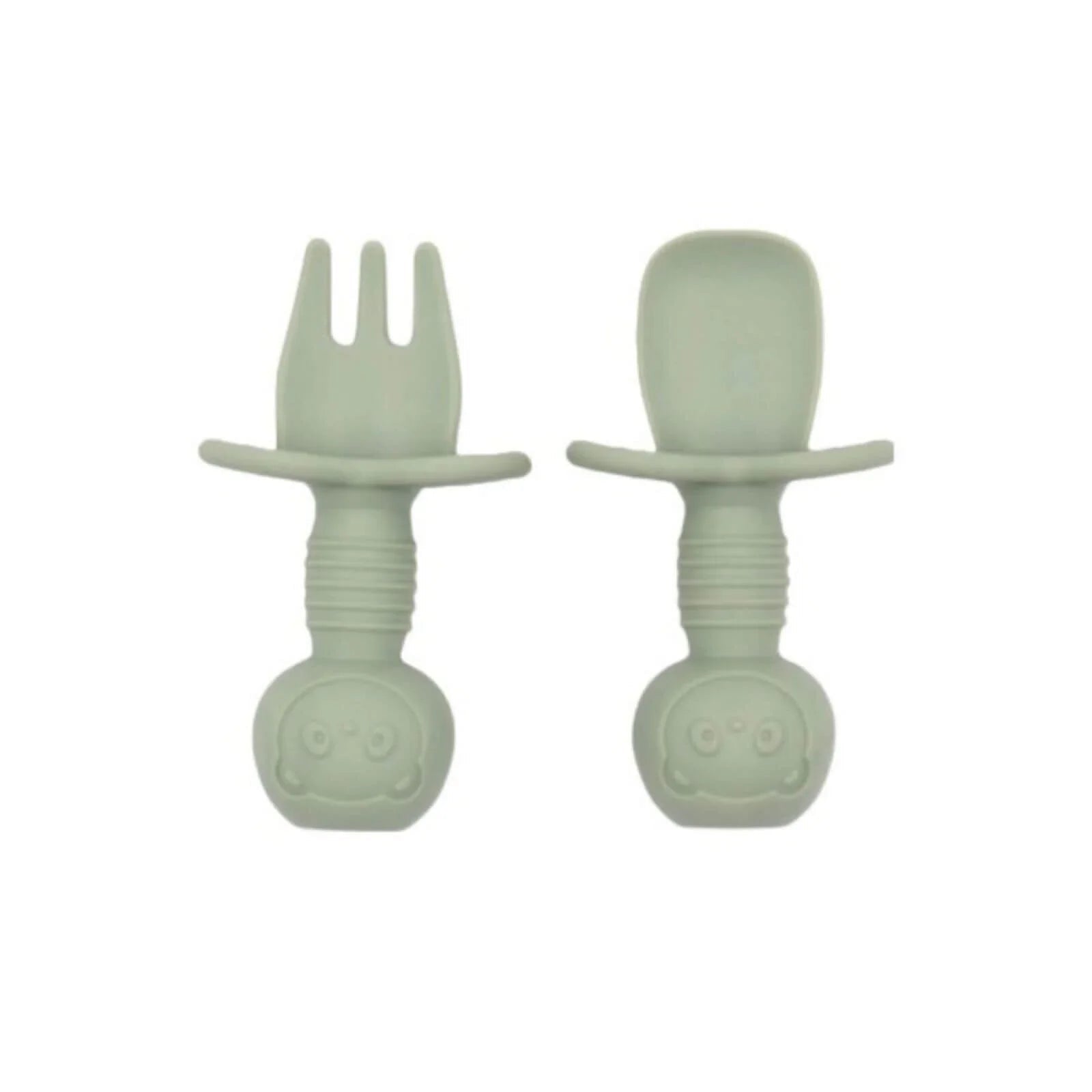 BLW Essentials Silicone Training Cutlery Set - Sage - mezetto ebebek ebebek