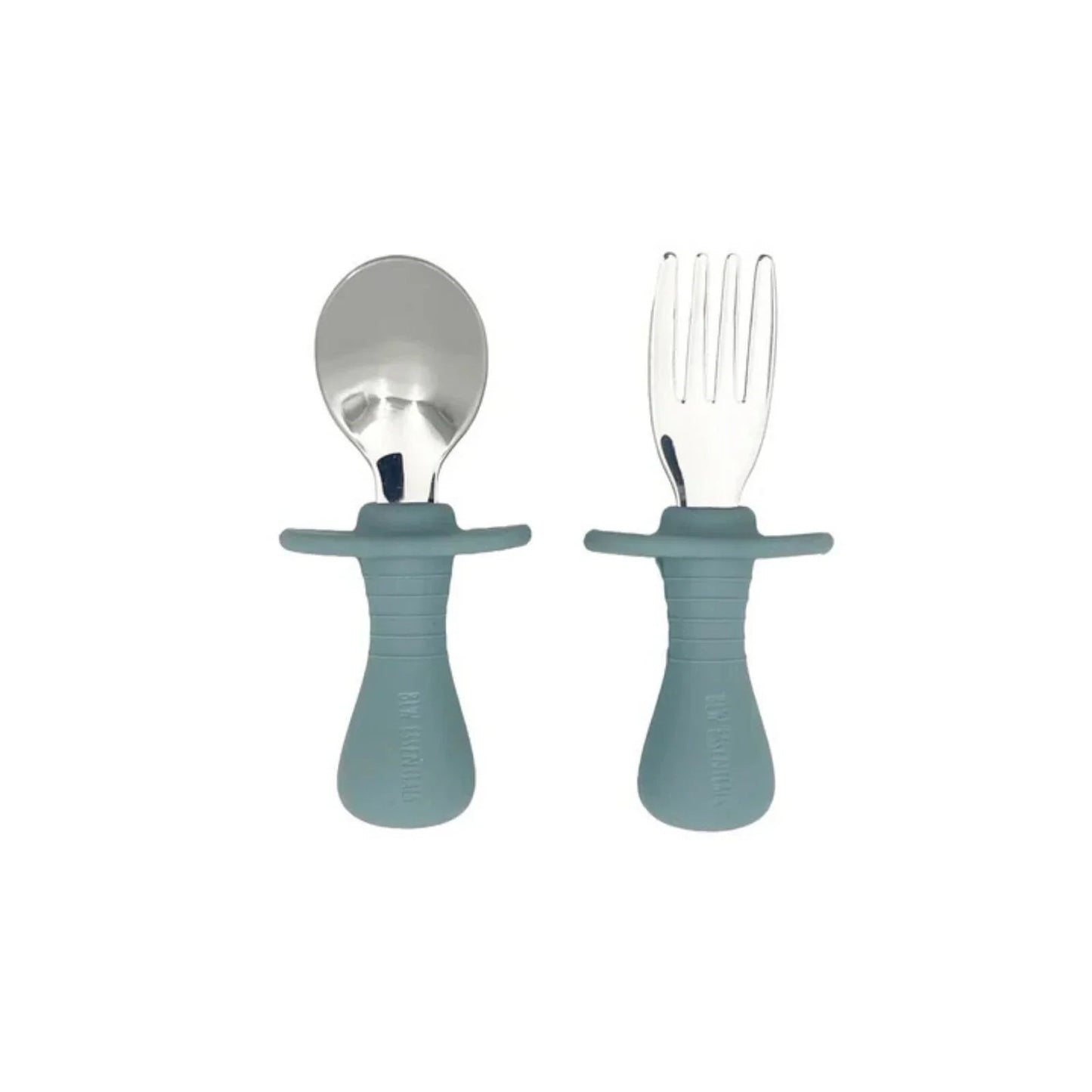 BLW Essentials Toddler Cutlery Set - Dusky Blue - mezetto ebebek ebebek