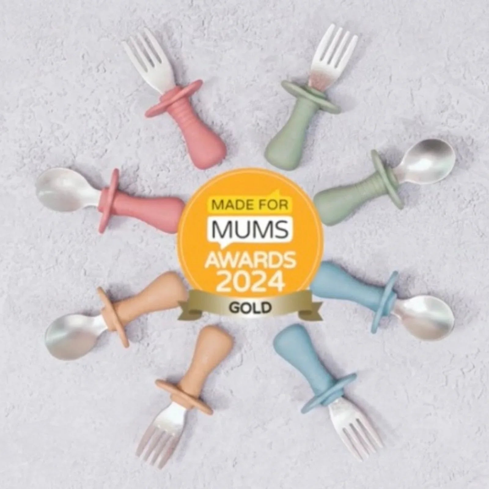 BLW Essentials Toddler Cutlery Set - Dusty Rose - mezetto ebebek ebebek