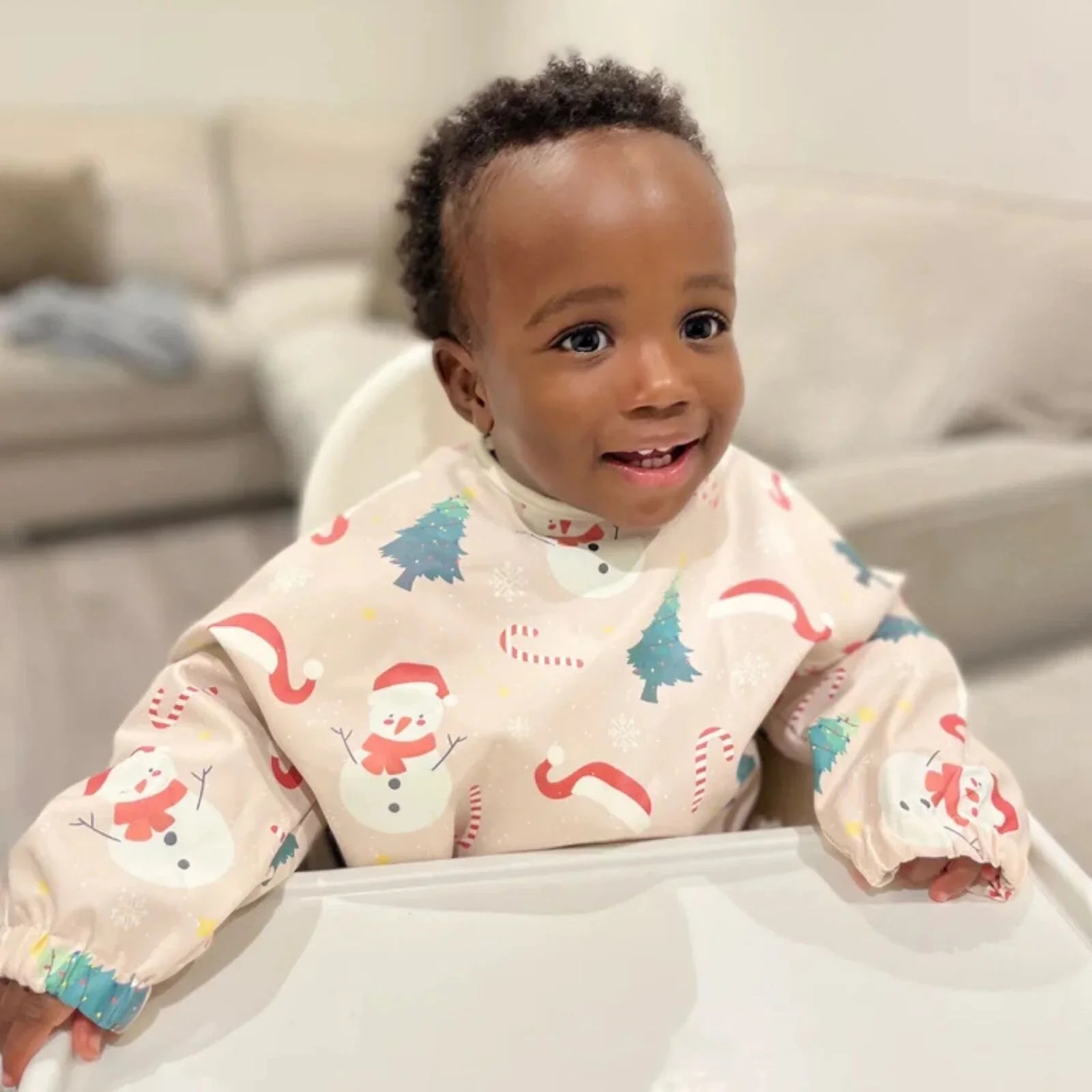 BLW Essentials Waterproof Christmas Long Sleeved Coverall Bib - mezetto ebebek ebebek