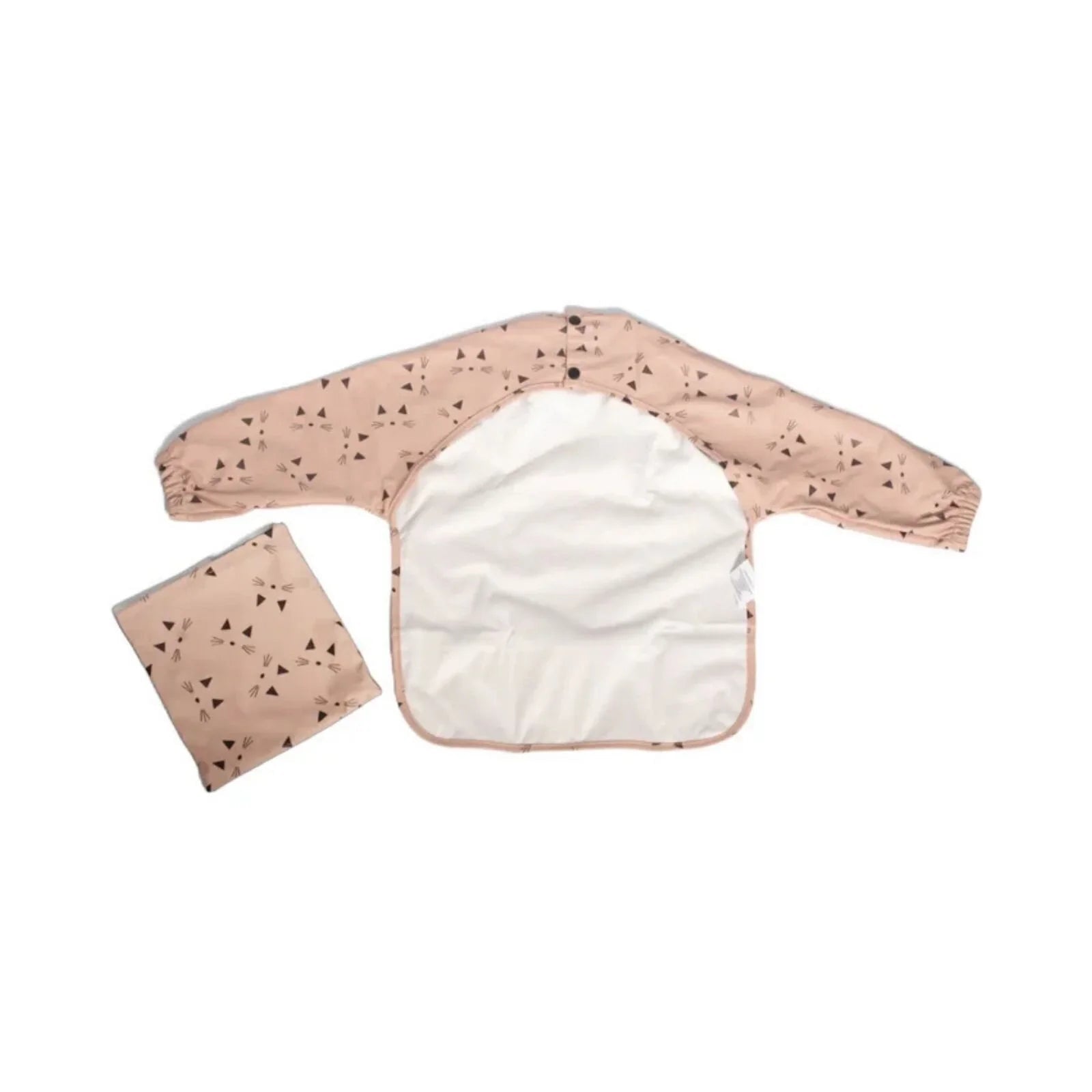 BLW Essentials Waterproof Long Sleeved Coverall Bib - Pink - mezetto ebebek ebebek