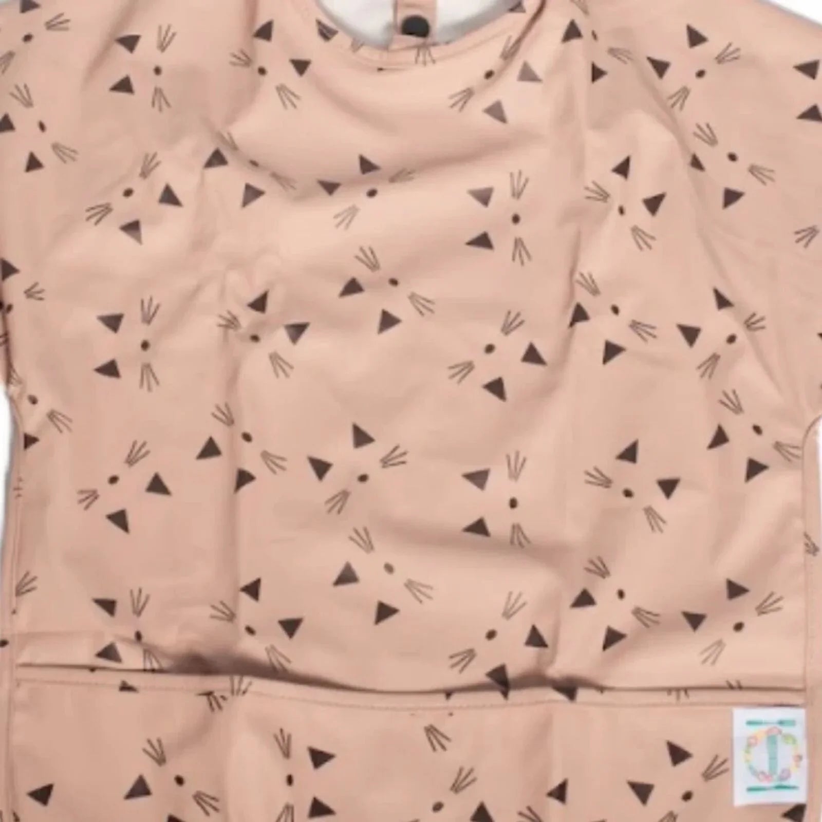 BLW Essentials Waterproof Long Sleeved Coverall Bib - Pink - mezetto ebebek ebebek