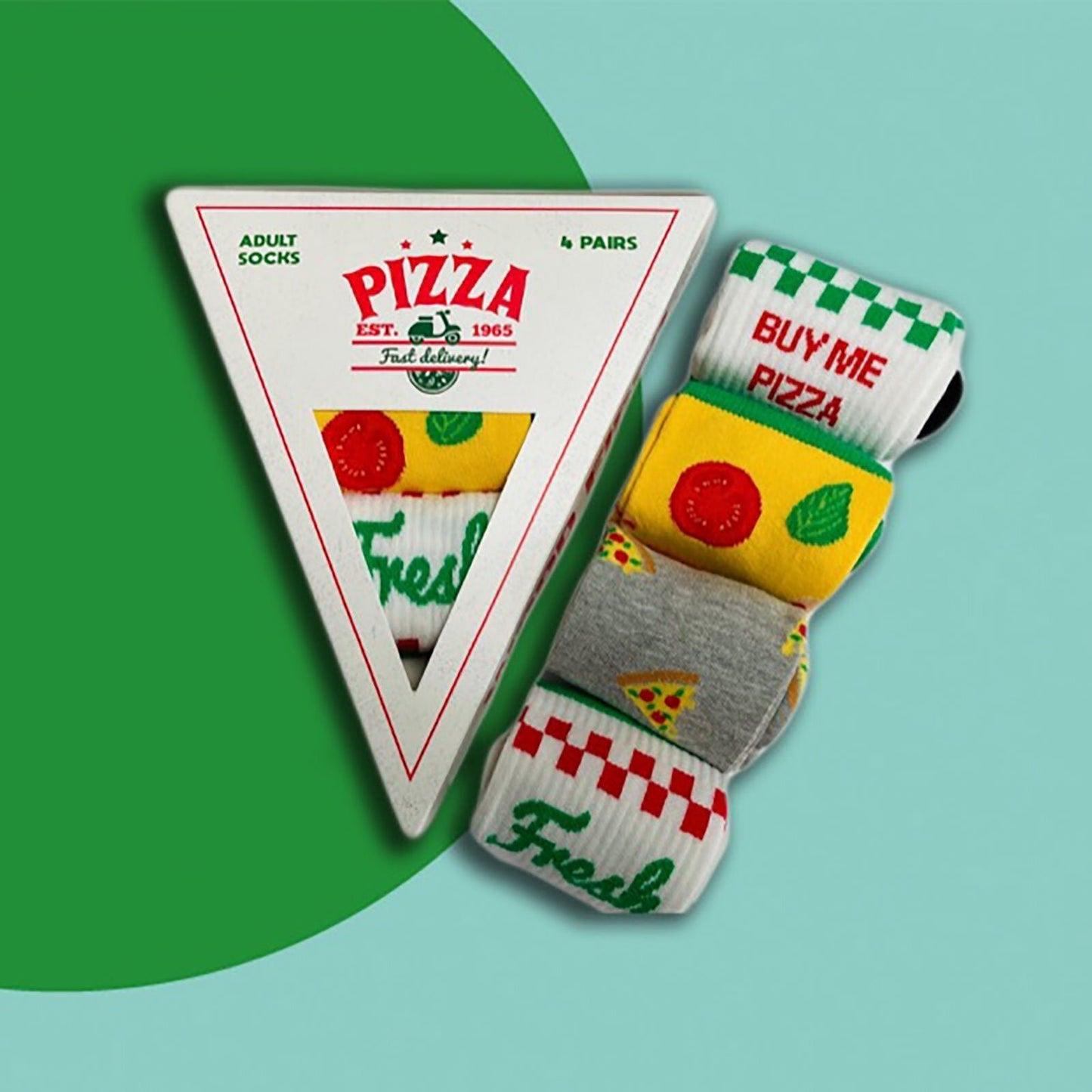 Boxt Socks Unisex Pizza 4 pcs - mezetto ebebek ebebek