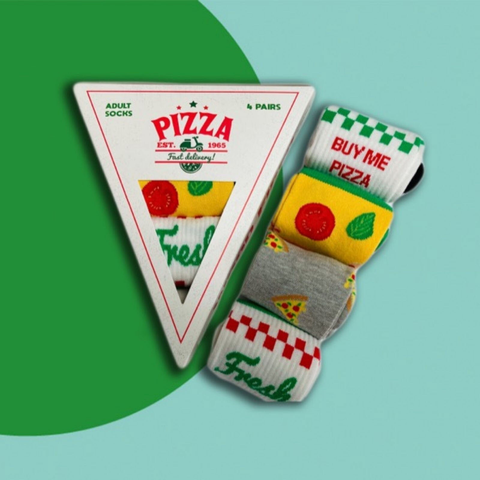 Boxt Socks Unisex Pizza 4 pcs - mezetto ebebek ebebek