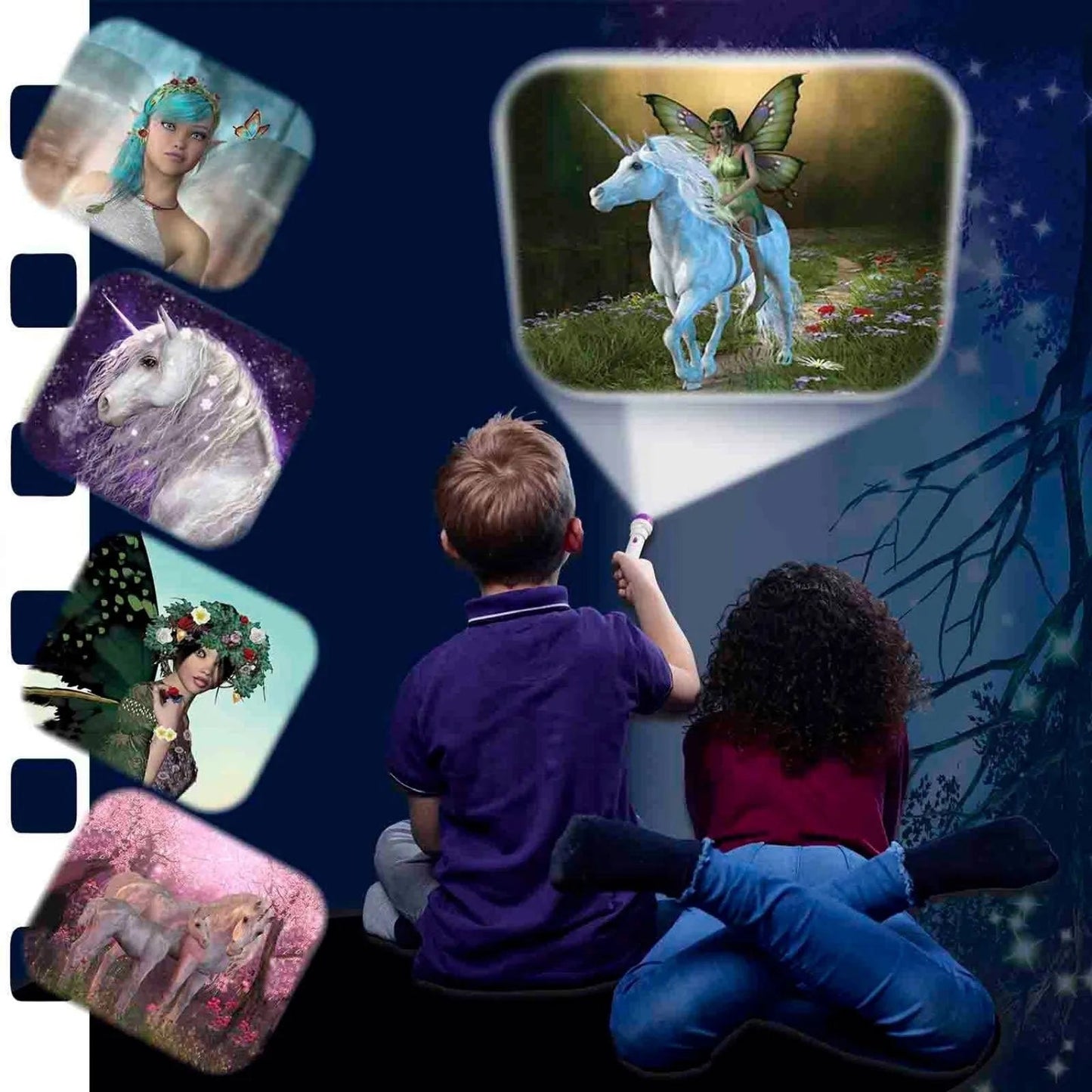 Brainstorm Torch and Projector - Fairy & Unicorn - mezetto ebebek ebebek