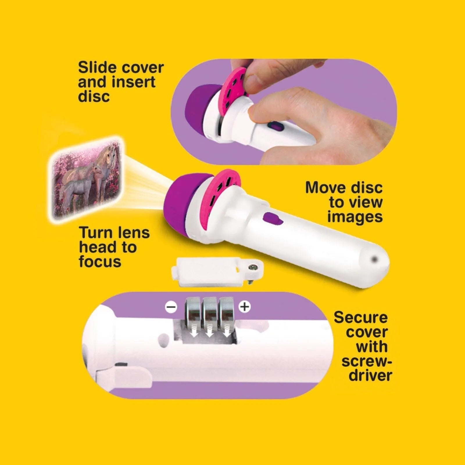 Brainstorm Torch and Projector - Fairy & Unicorn - mezetto ebebek ebebek