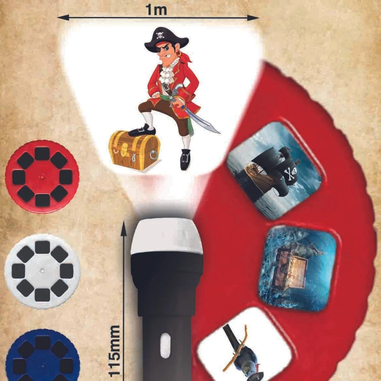 Brainstorm Torch and Projector - Pirate Torch - mezetto ebebek ebebek