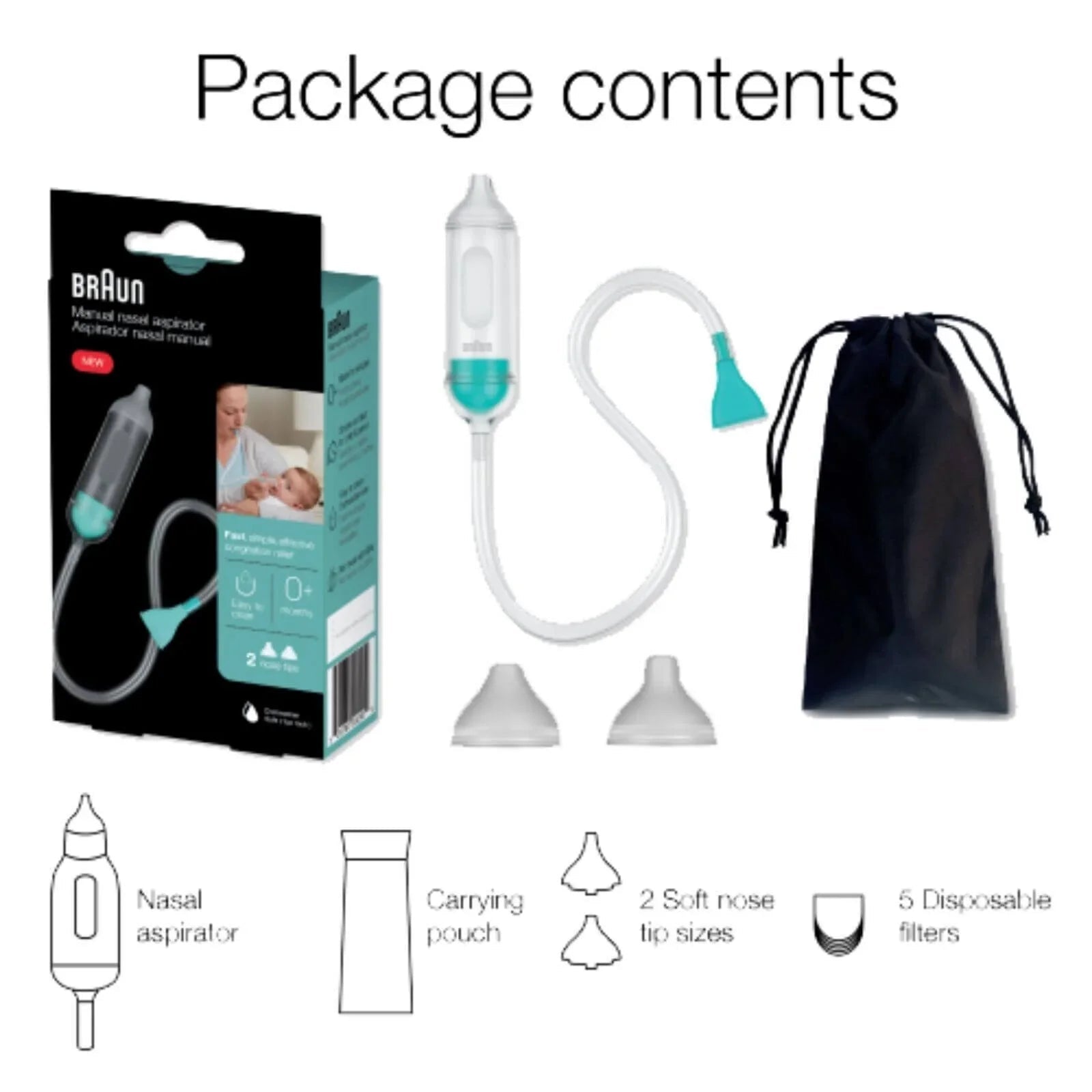 Braun Manual Nasal Aspirator - mezetto ebebek ebebek