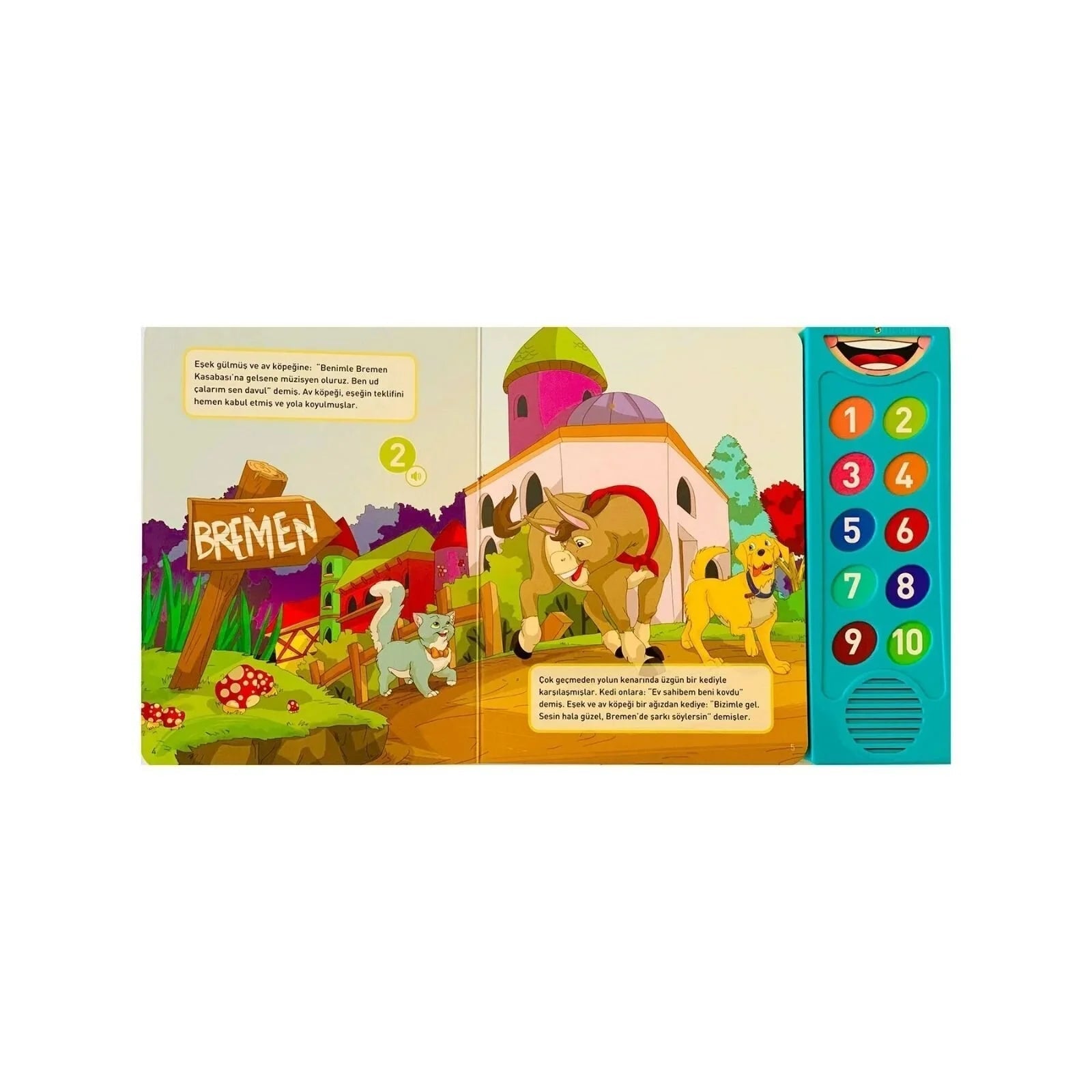 Bremen Town Musicians Interactive Sound Book - mezetto ebebek ebebek