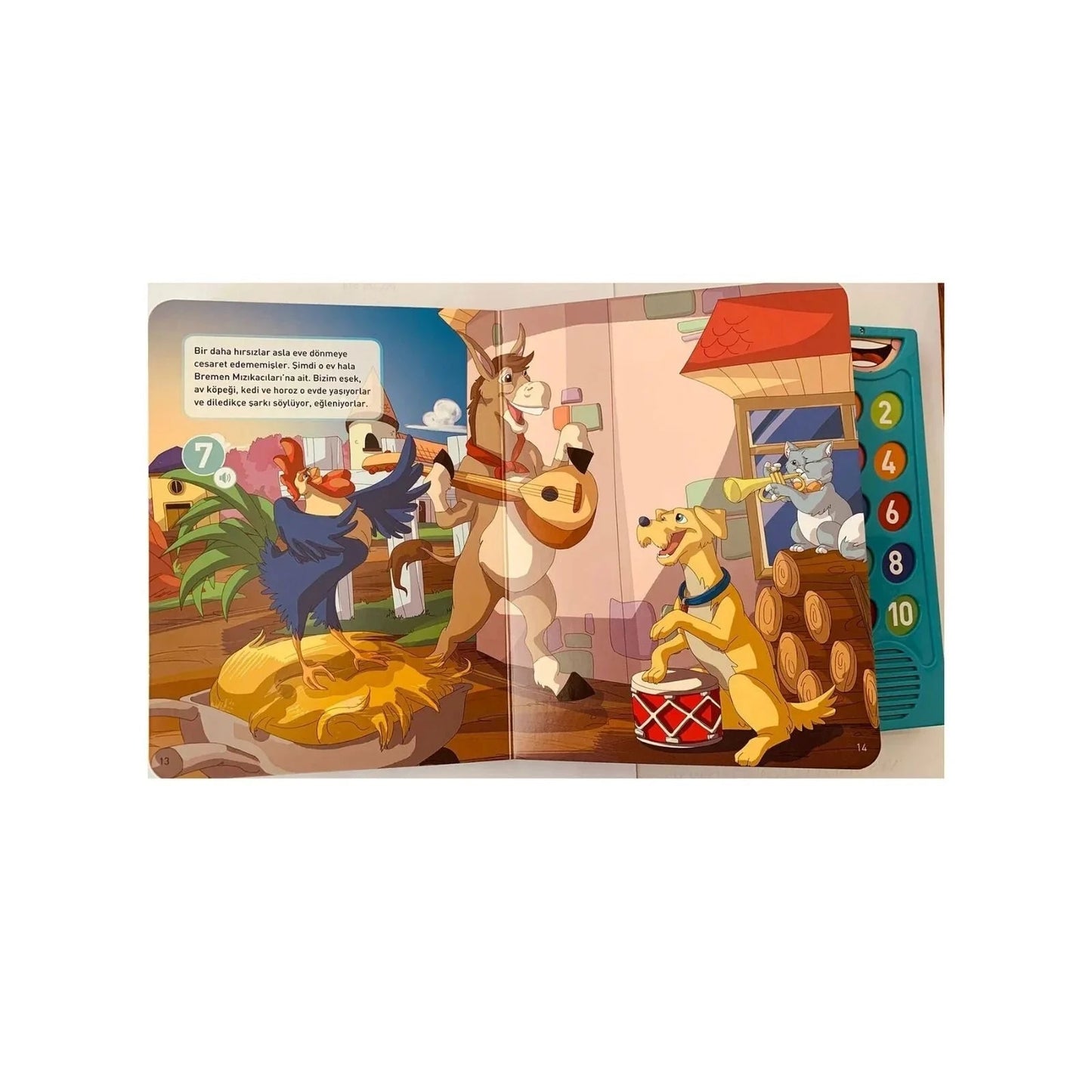 Bremen Town Musicians Interactive Sound Book - mezetto ebebek ebebek
