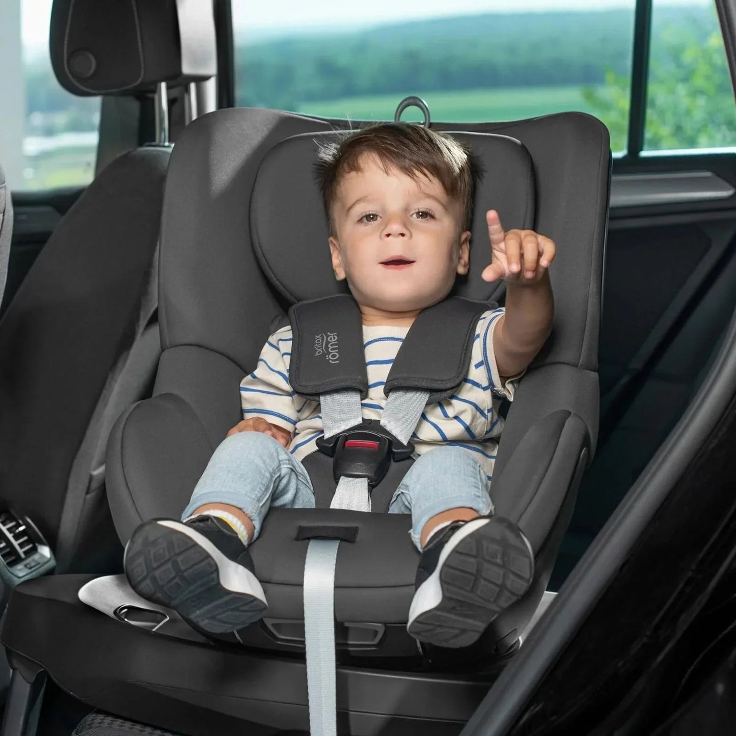 Britax Römer Dualfix M Plus 360 Spin Car Seat - Midnight Grey - mezetto ebebek ebebek