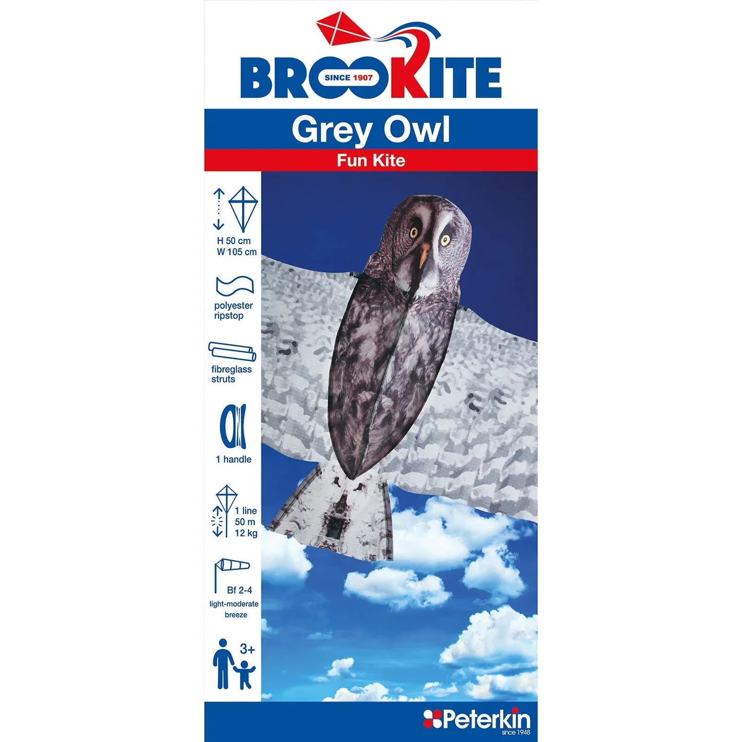 Brookite Grey Owl Kite - mezetto ebebek ebebek