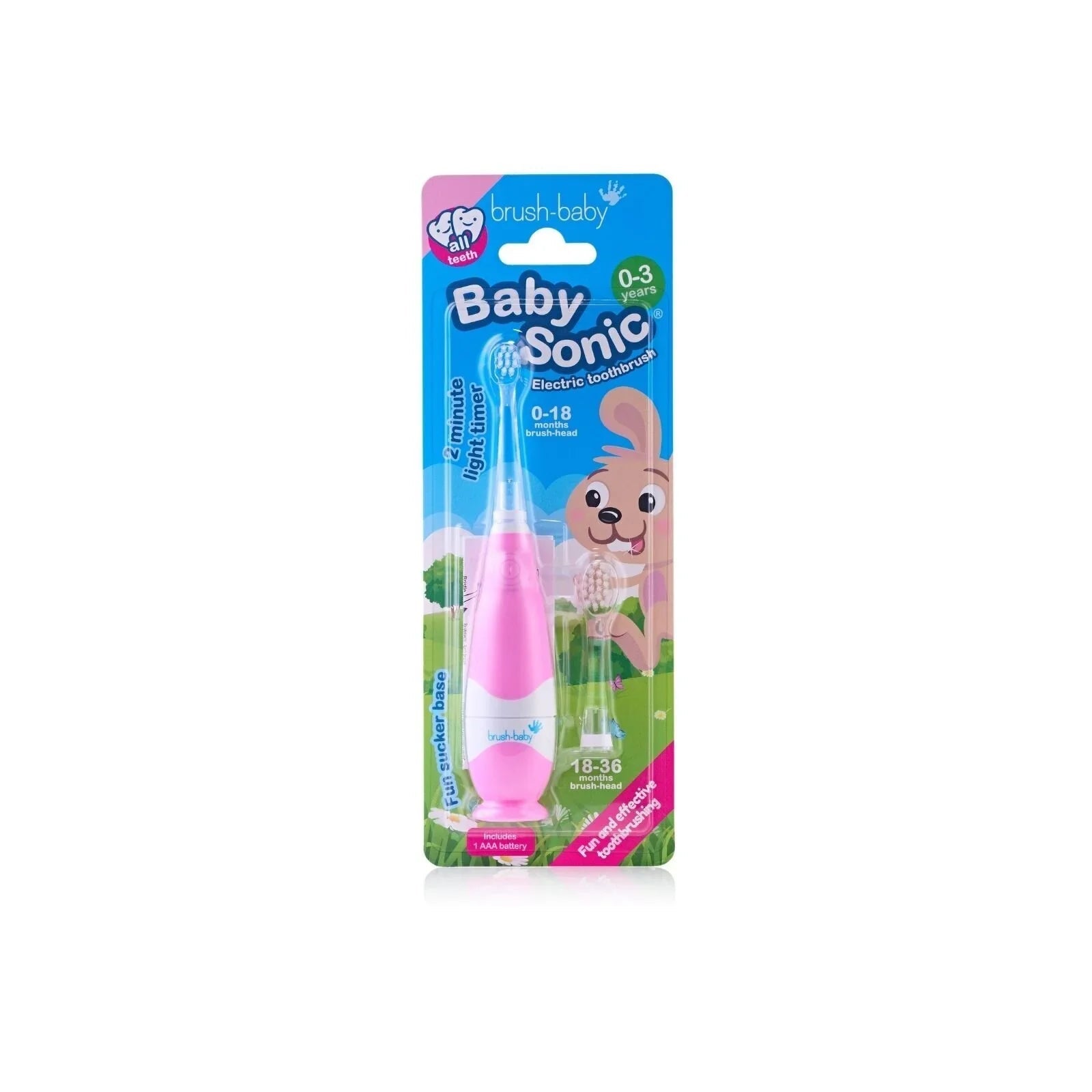 brush - baby BabySonic Electric Toothbrush 0 - 3 years - Pink - mezetto ebebek ebebek